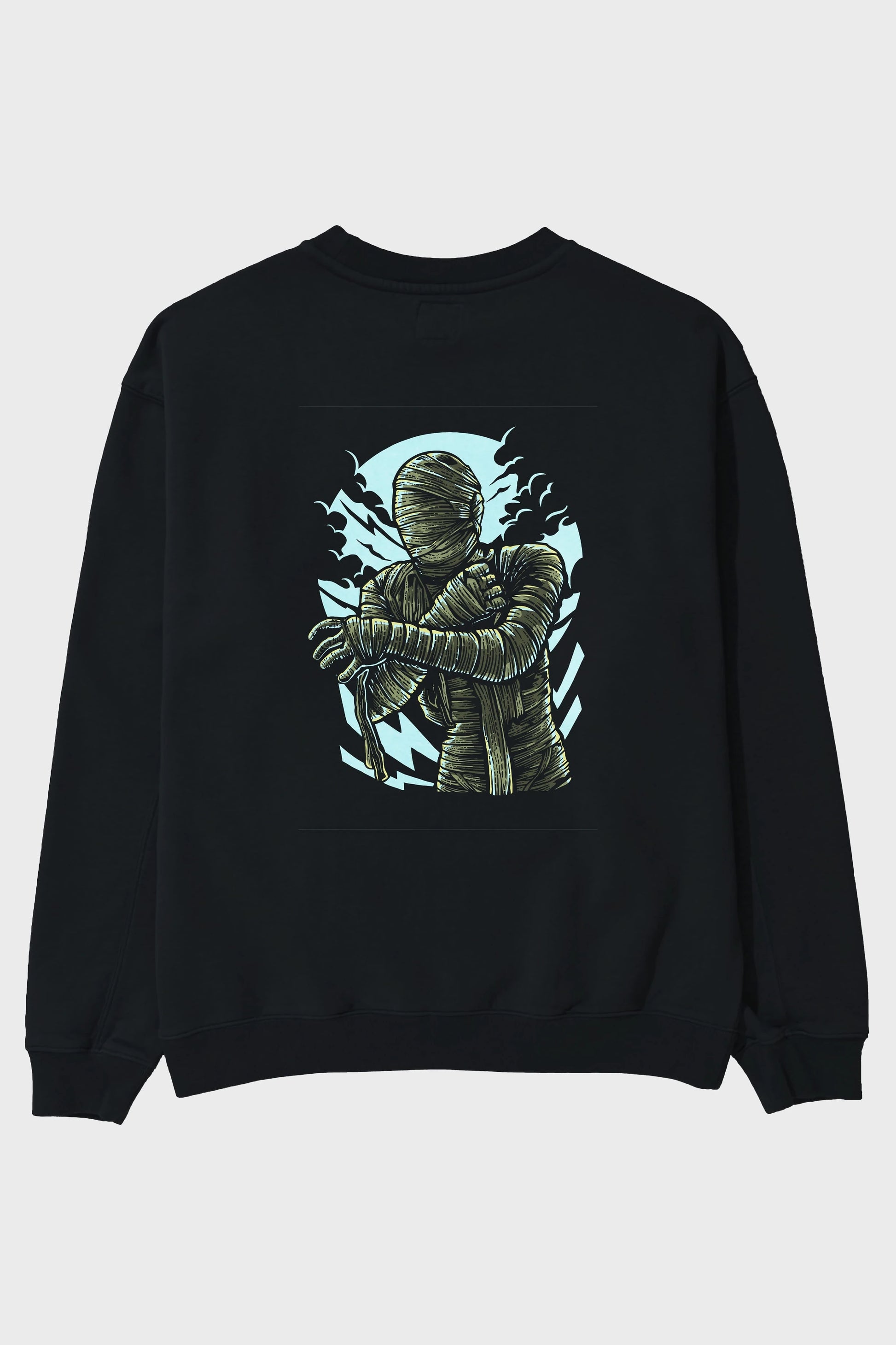 The Mummy Arka Baskılı Oversize Sweatshirt Erkek Kadın Unisex