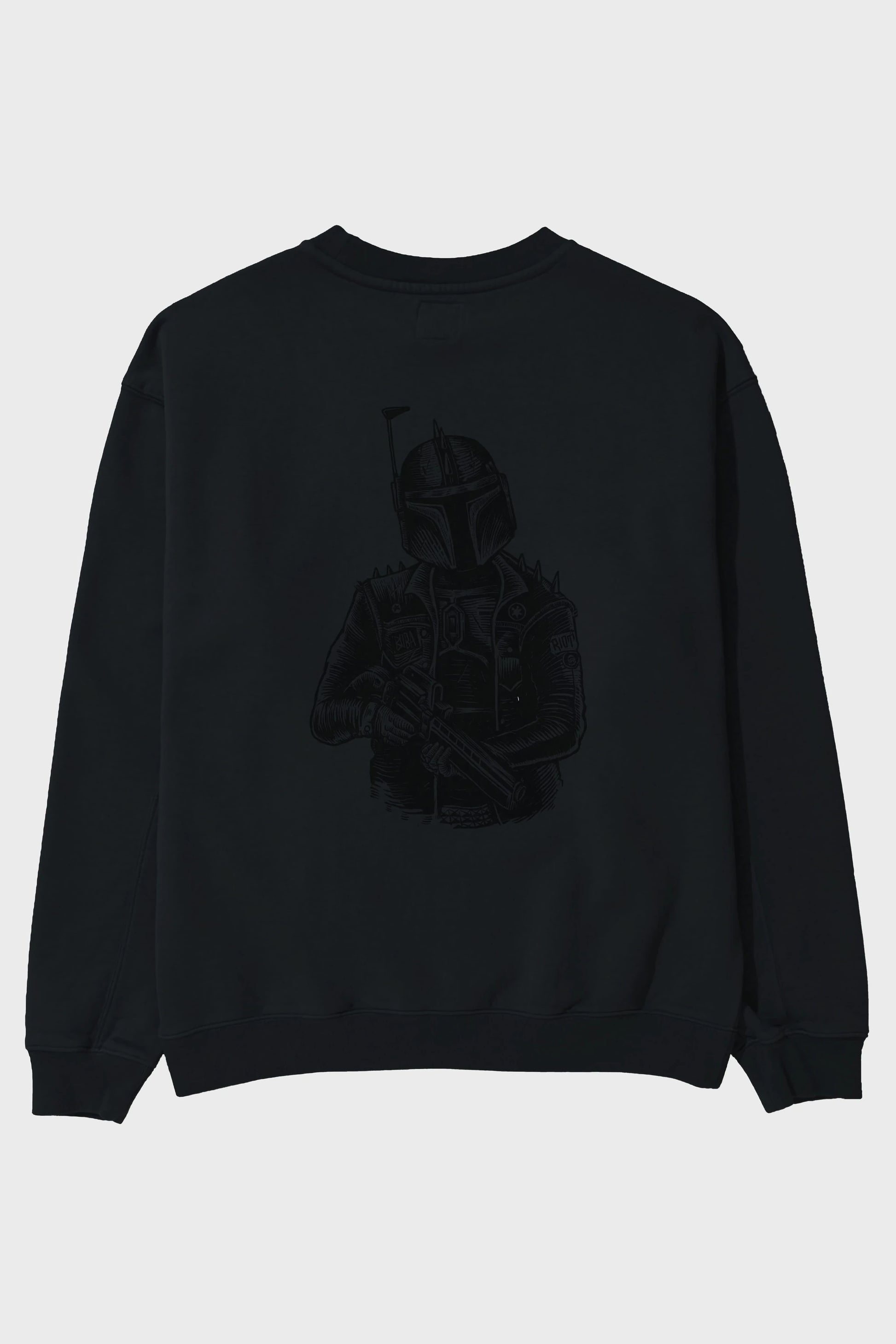 Boba Punk Arka Baskılı Oversize Sweatshirt Erkek Kadın Unisex