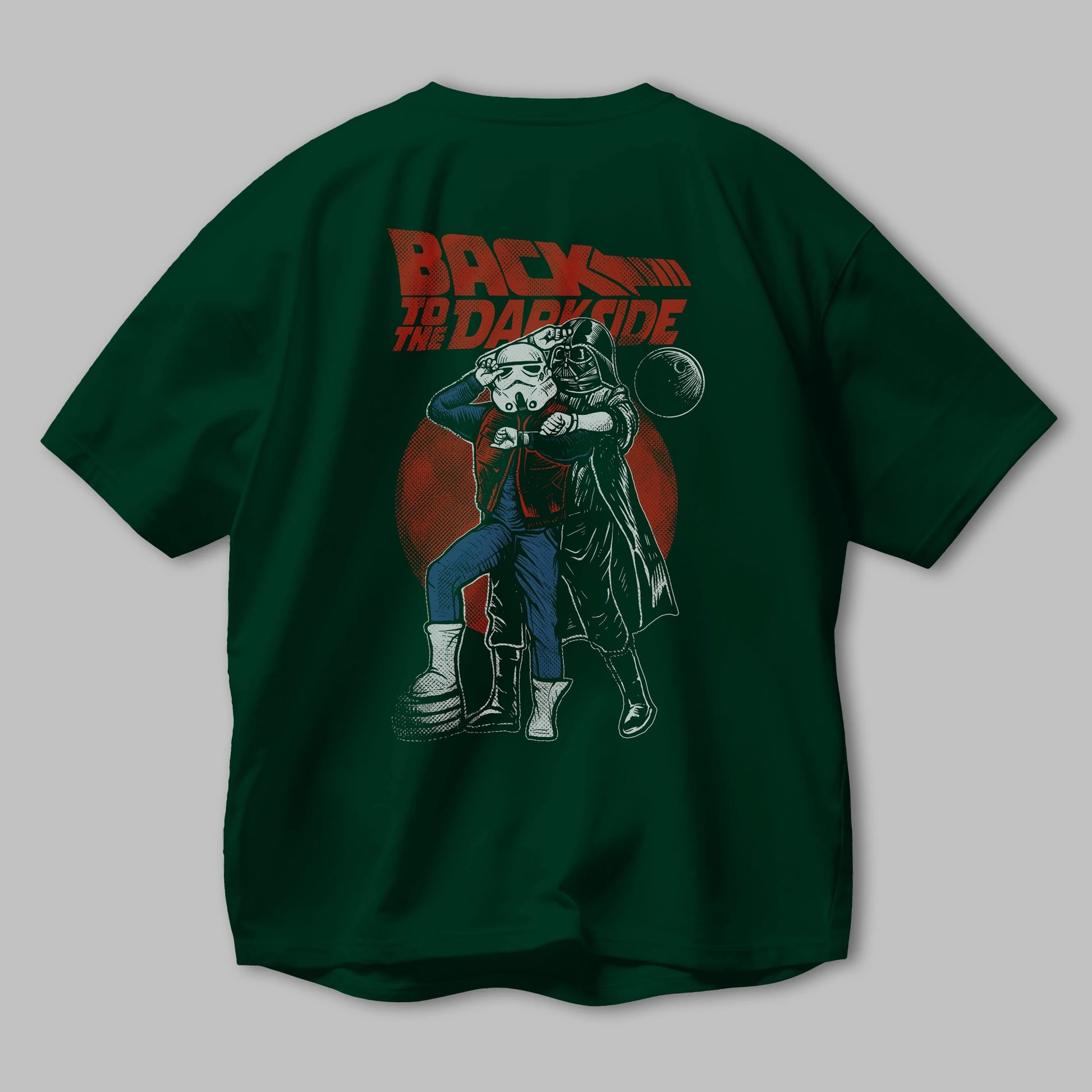 Back To The Darkside Arka Baskılı Oversize t-shirt Erkek Kadın Unisex %100 Pamuk
