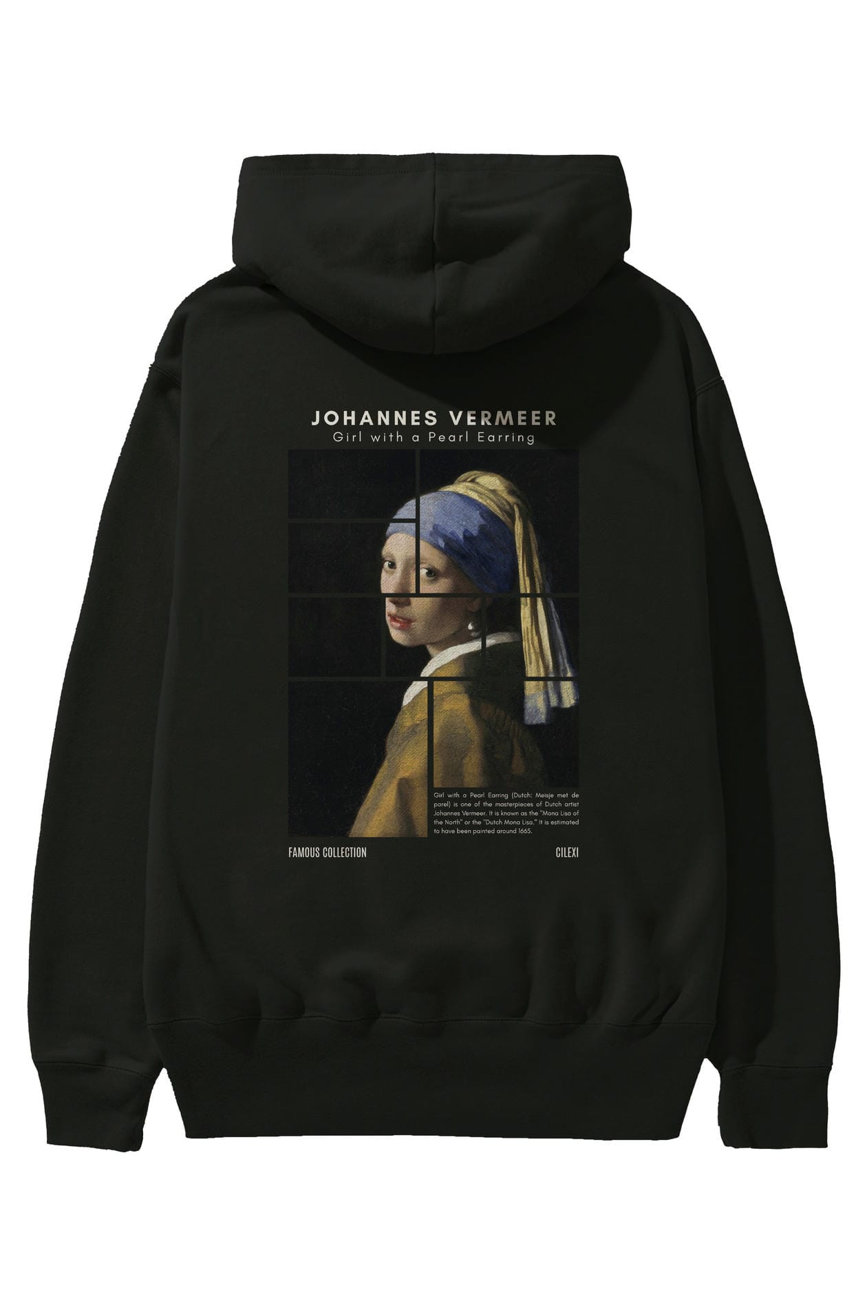 Johannes Vermeer Arka Baskılı Hoodie Oversize Kapüşonlu Sweatshirt Erkek Kadın