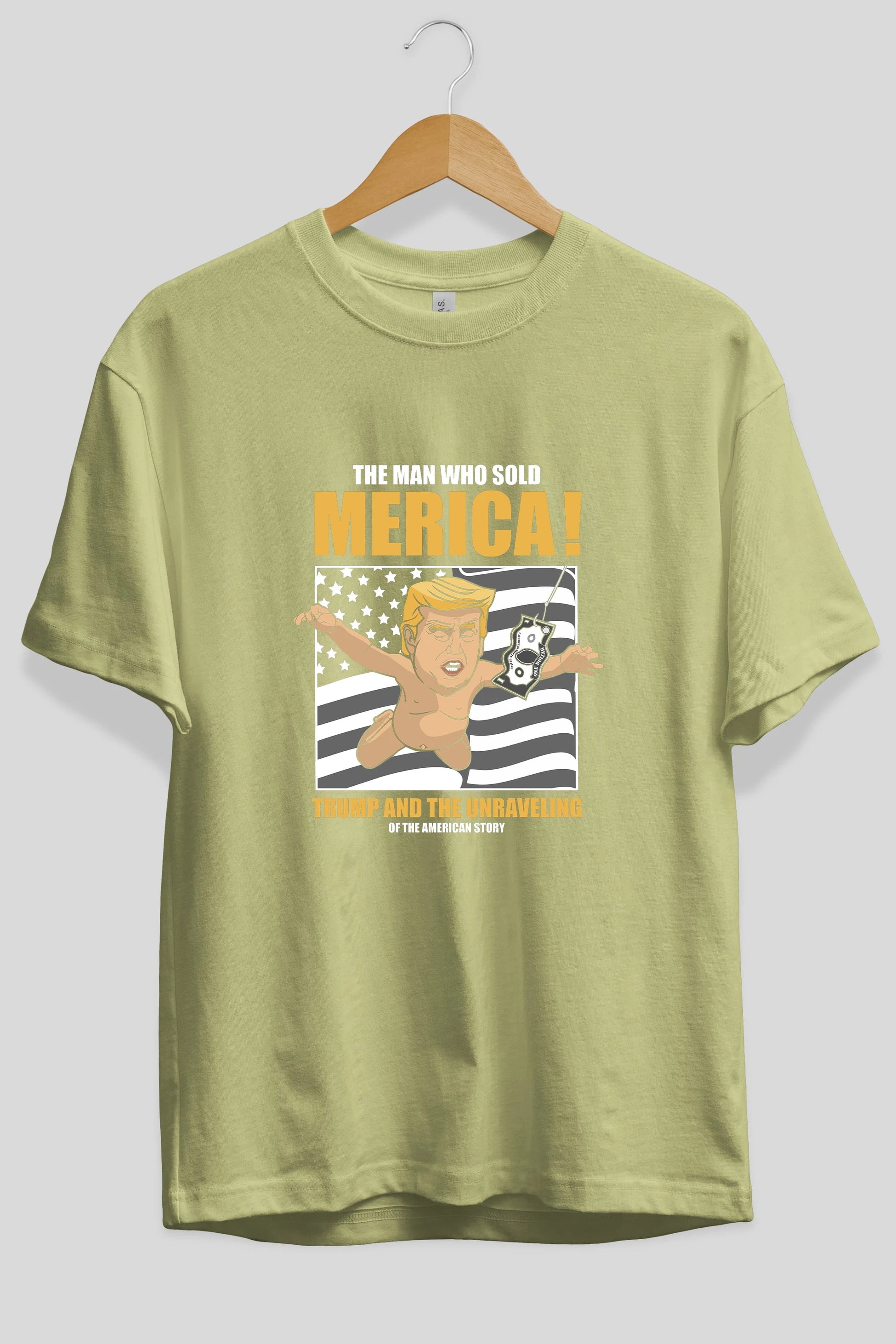 Trump Nirvana Ön Baskılı Oversize t-shirt Erkek Kadın Unisex %100 Pamuk tişort