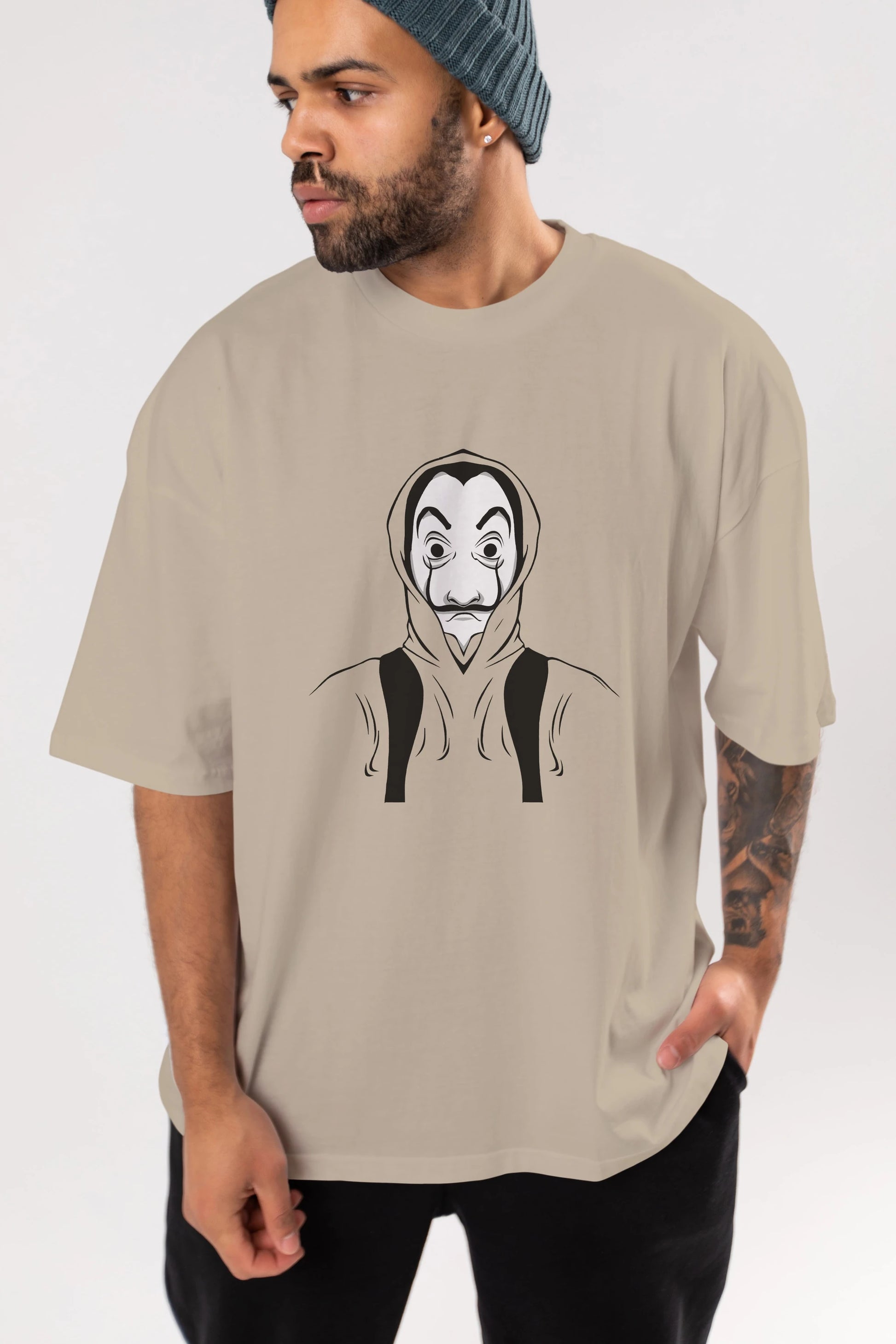 La Casa De Papel (7) Ön Baskılı Oversize t-shirt Erkek Kadın Unisex %100 Pamuk Bisiklet Yaka tişort