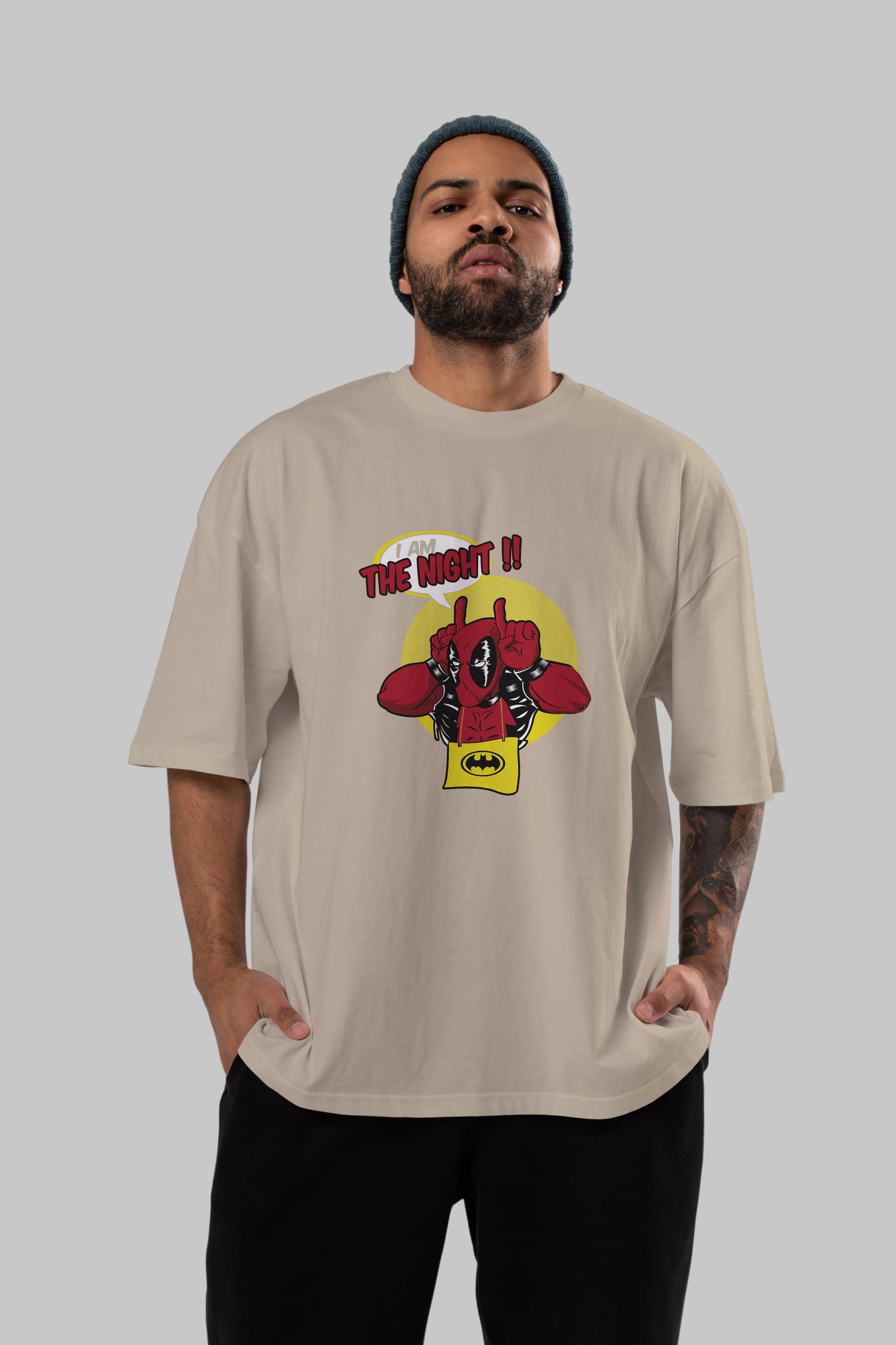 Deadpool (1) Ön Baskılı Oversize t-shirt Erkek Kadın Unisex %100 Pamuk Bisiklet Yaka tişort
