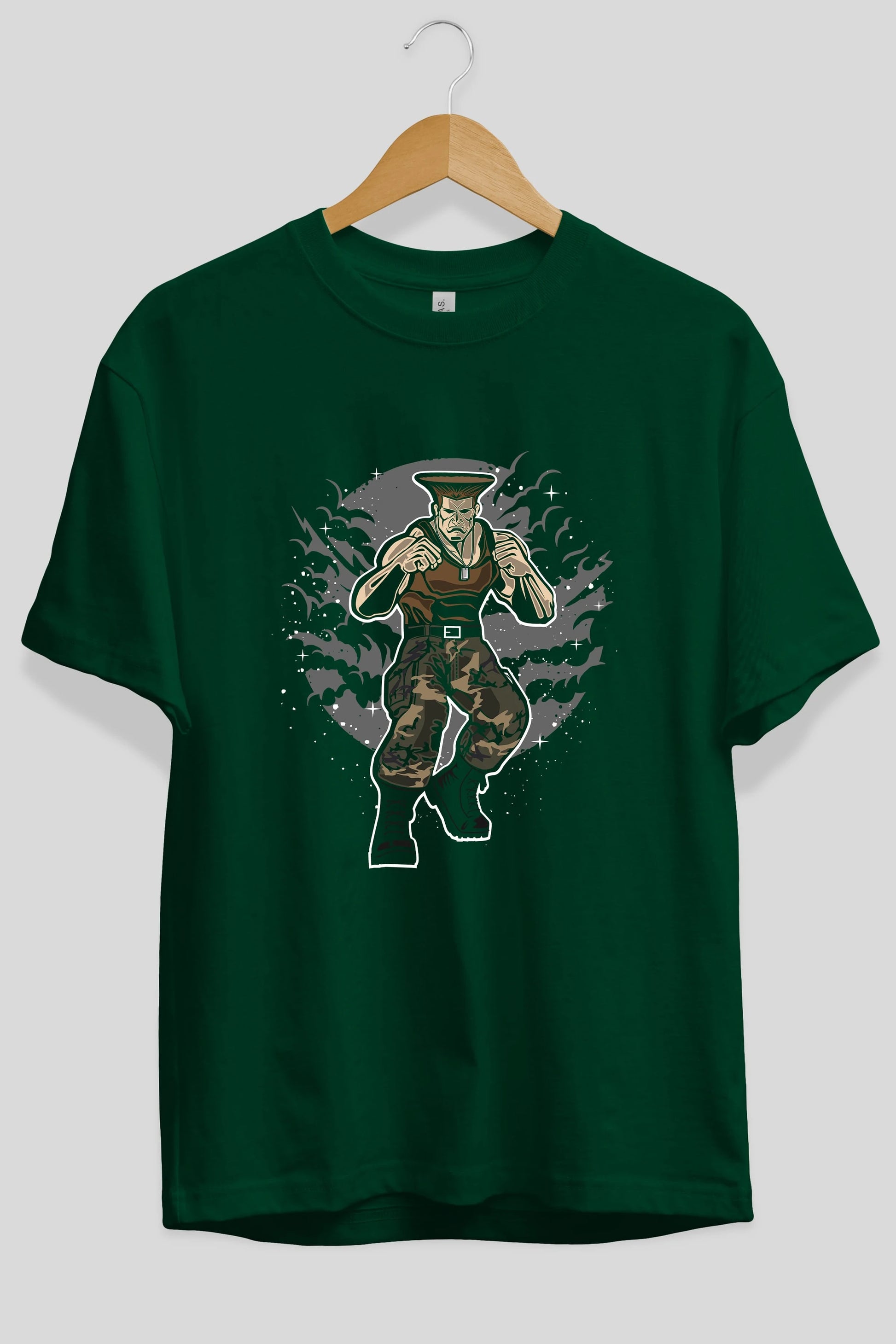 Guile Ön Baskılı Oversize t-shirt Erkek Kadın Unisex %100 Pamuk tişort