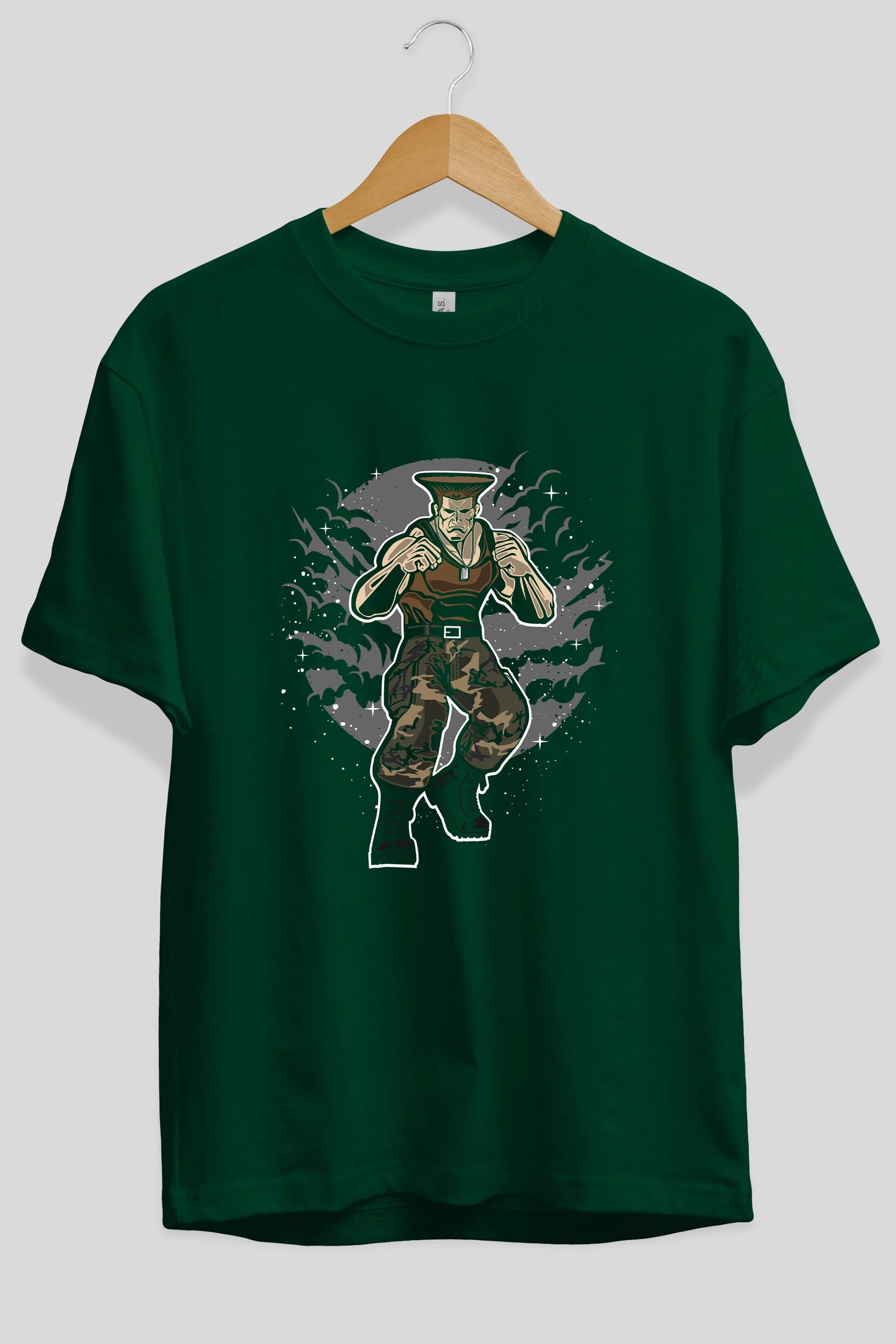 Guile Ön Baskılı Oversize t-shirt Erkek Kadın Unisex %100 Pamuk tişort