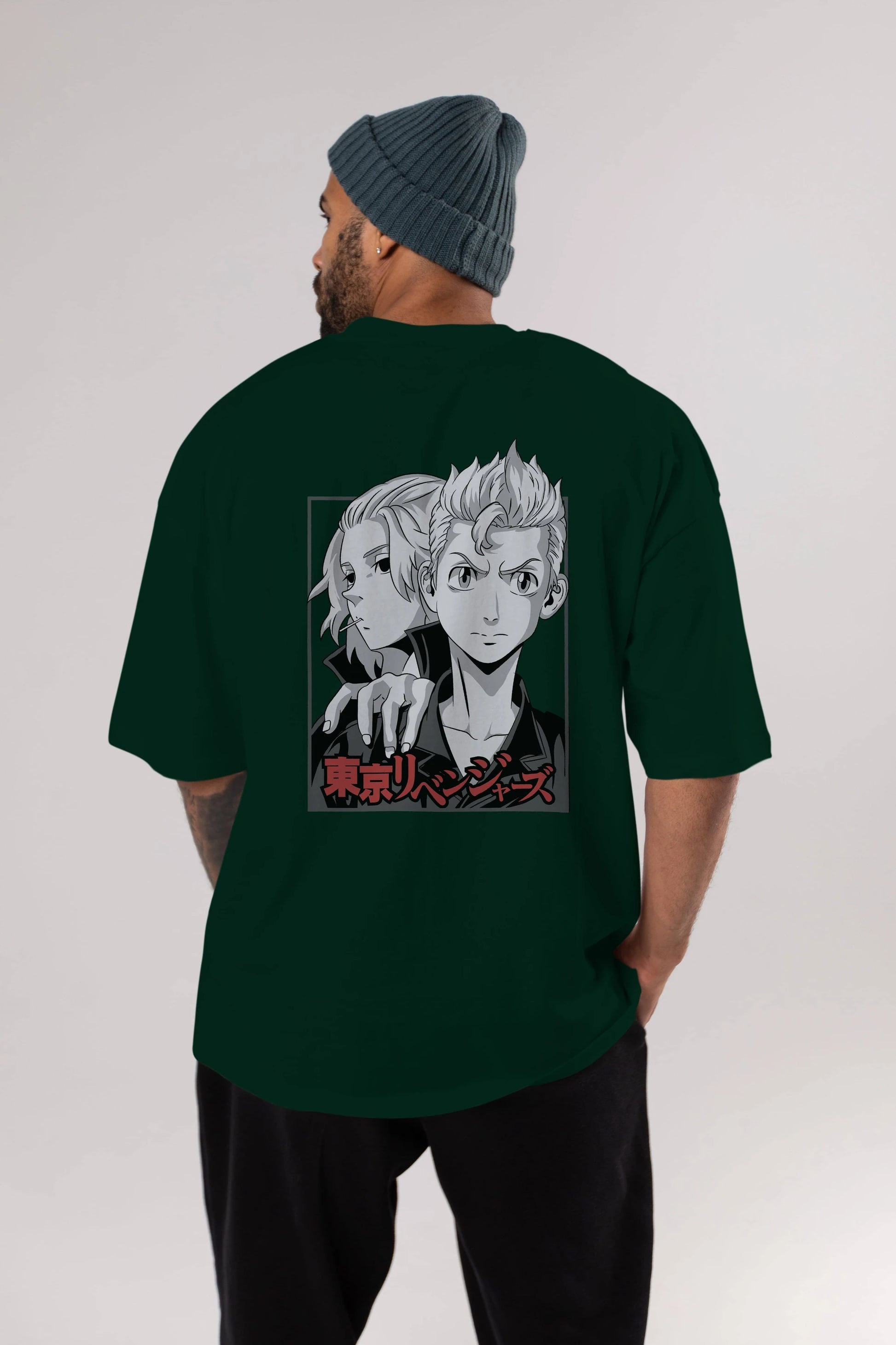 TOKYO REVENGERS Anime Arka Baskılı Oversize t-shirt Erkek Kadın Unisex