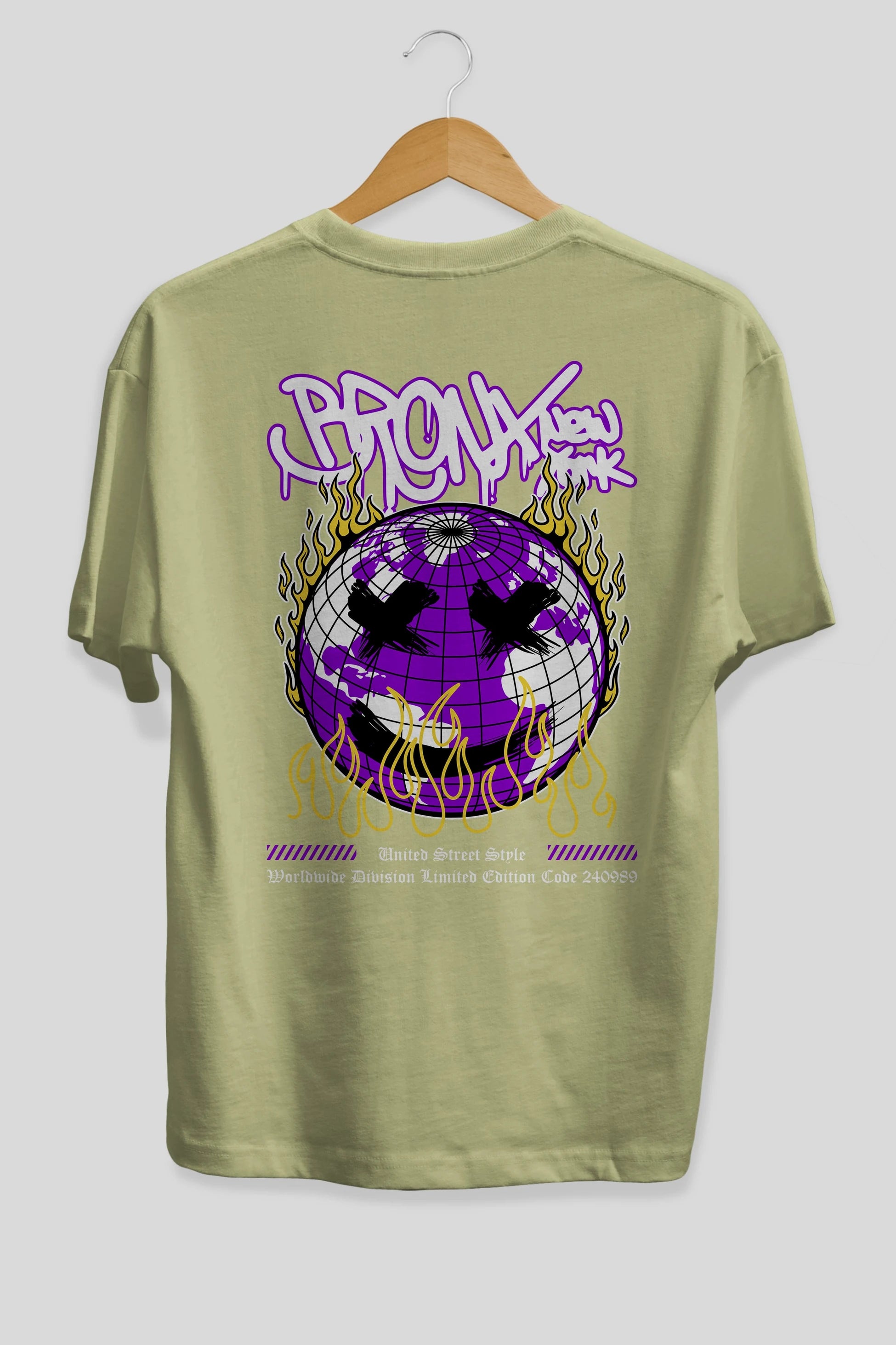 Bronx New York Arka Baskılı Oversize t-shirt Erkek Kadın Unisex