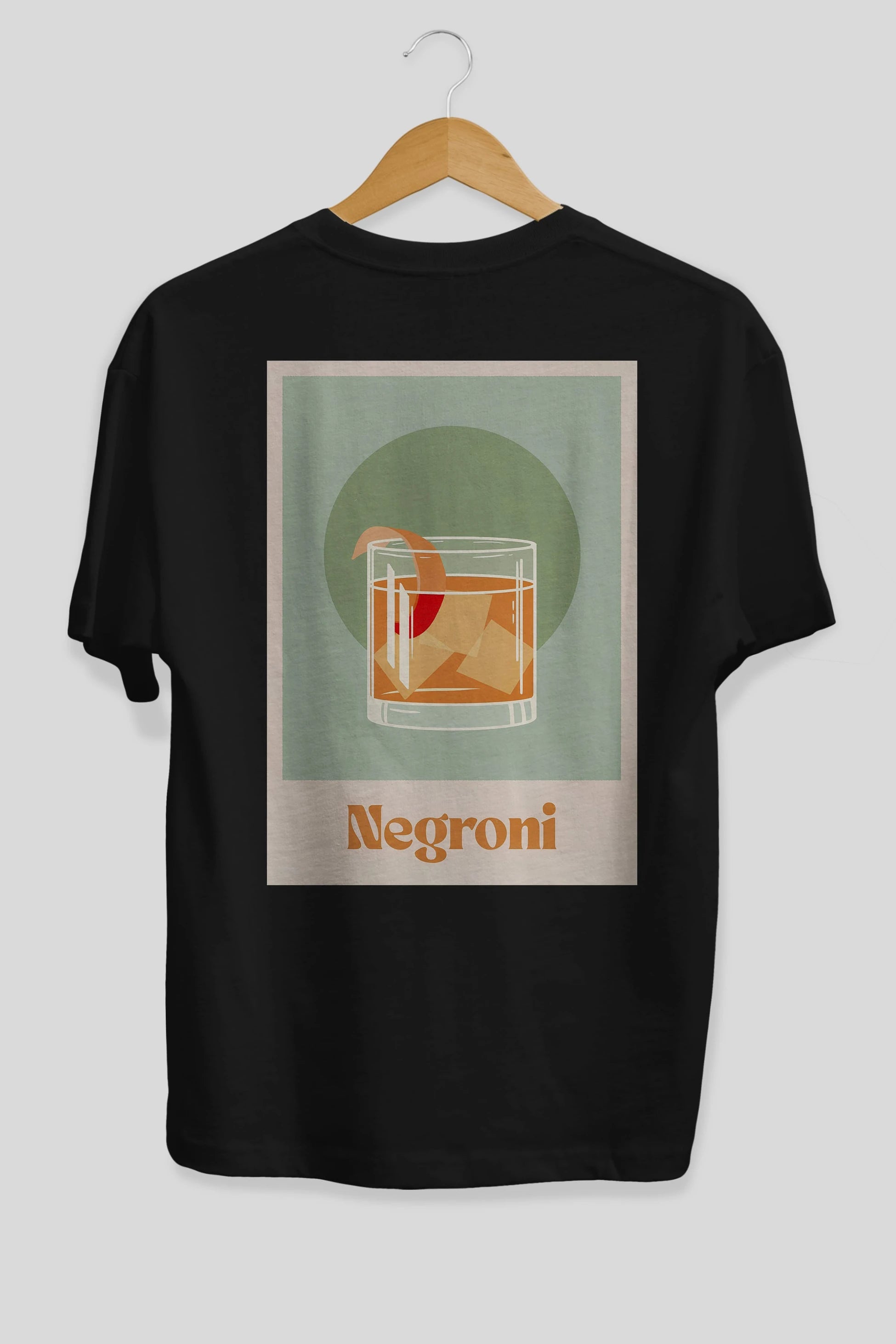 Negroni 5 Arka Baskılı Oversize t-shirt Erkek Kadın Unisex %100 Pamuk Bisiklet Yaka tişort