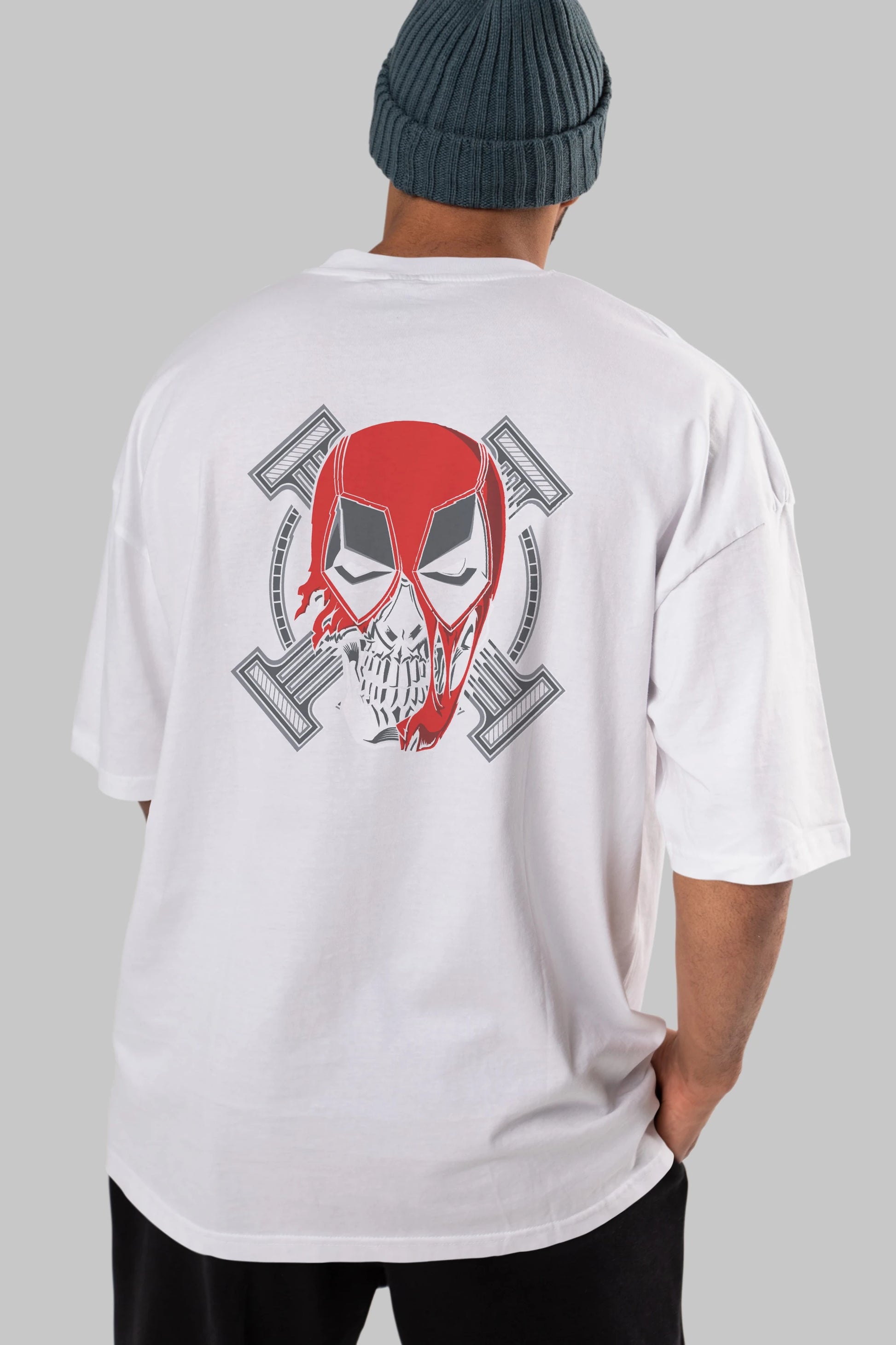 Deadpool (7) Arka Baskılı Oversize t-shirt Erkek Kadın Unisex %100 Pamuk Bisiklet Yaka tişort