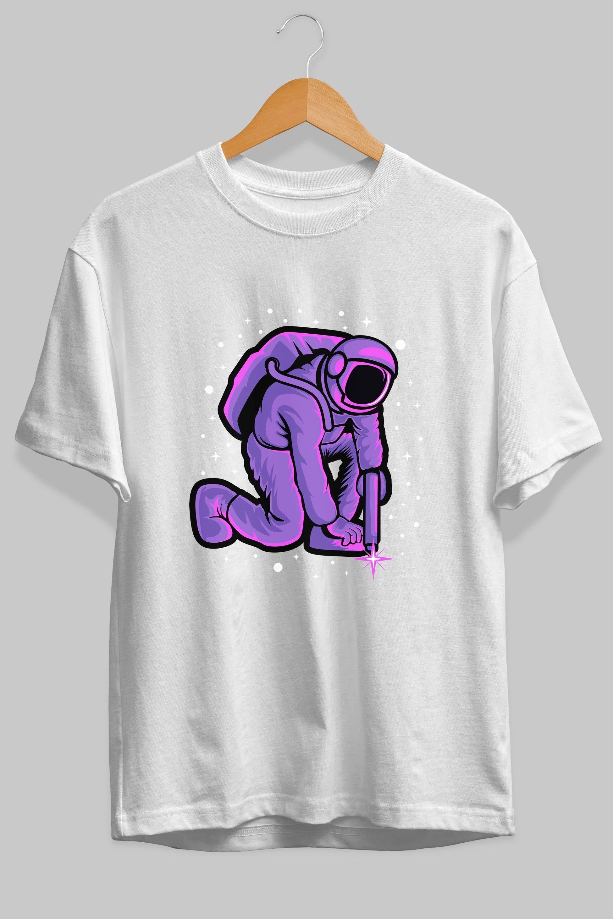 Welding in Space Ön Baskılı Oversize t-shirt Erkek Kadın Unisex