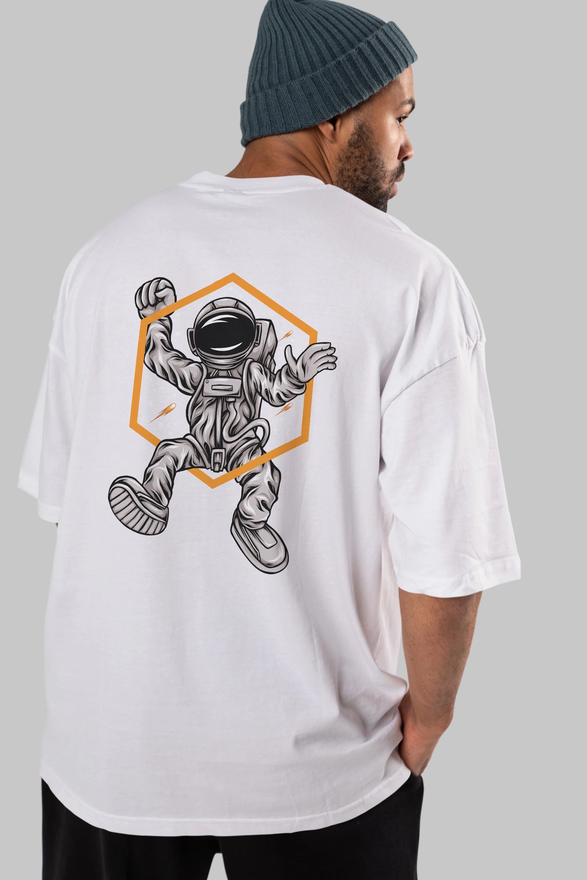 Astrofun Arka Baskılı Oversize t-shirt Erkek Kadın Unisex