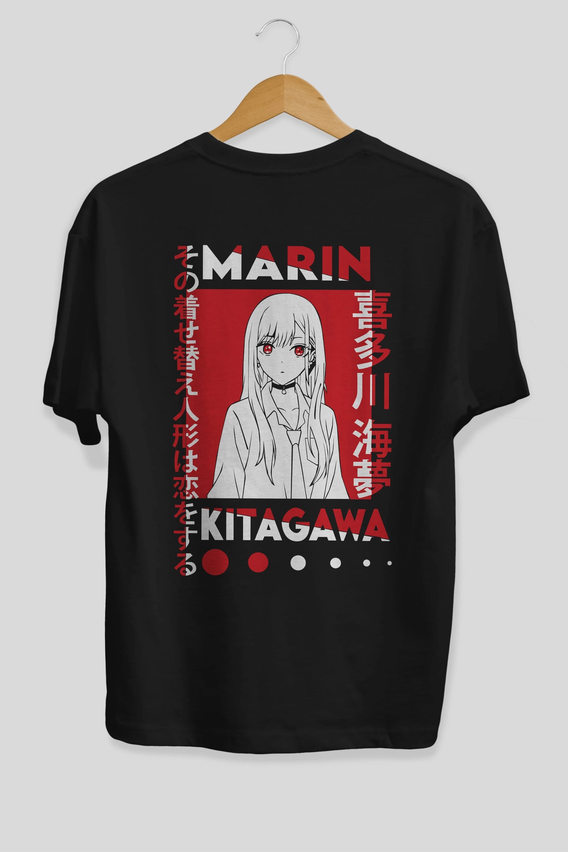 MARIN KITAGAWA Anime Arka Baskılı Oversize t-shirt Erkek Kadın Unisex