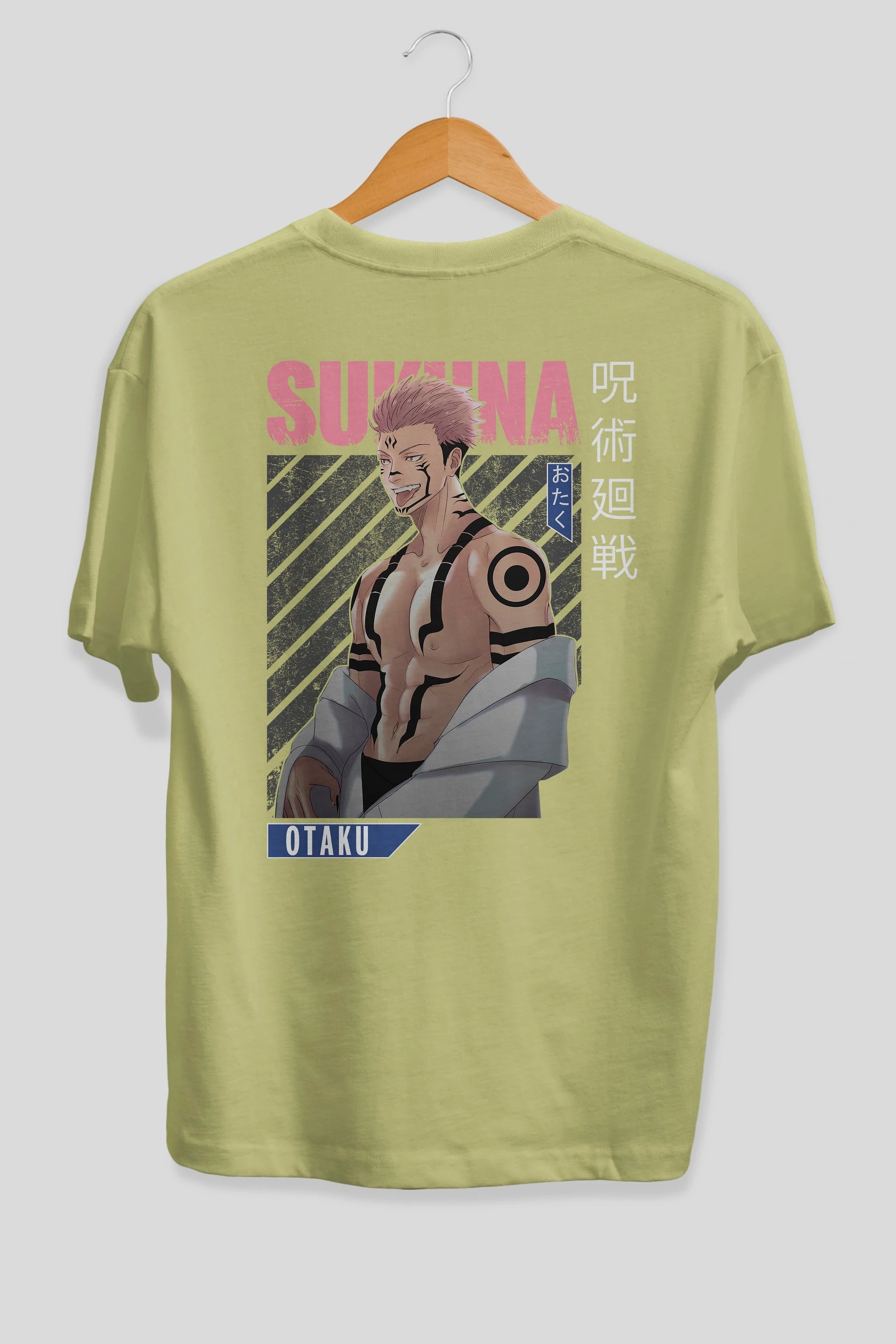 Sukuna Ryoumen Anime Arka Baskılı Oversize t-shirt Erkek Kadın Unisex