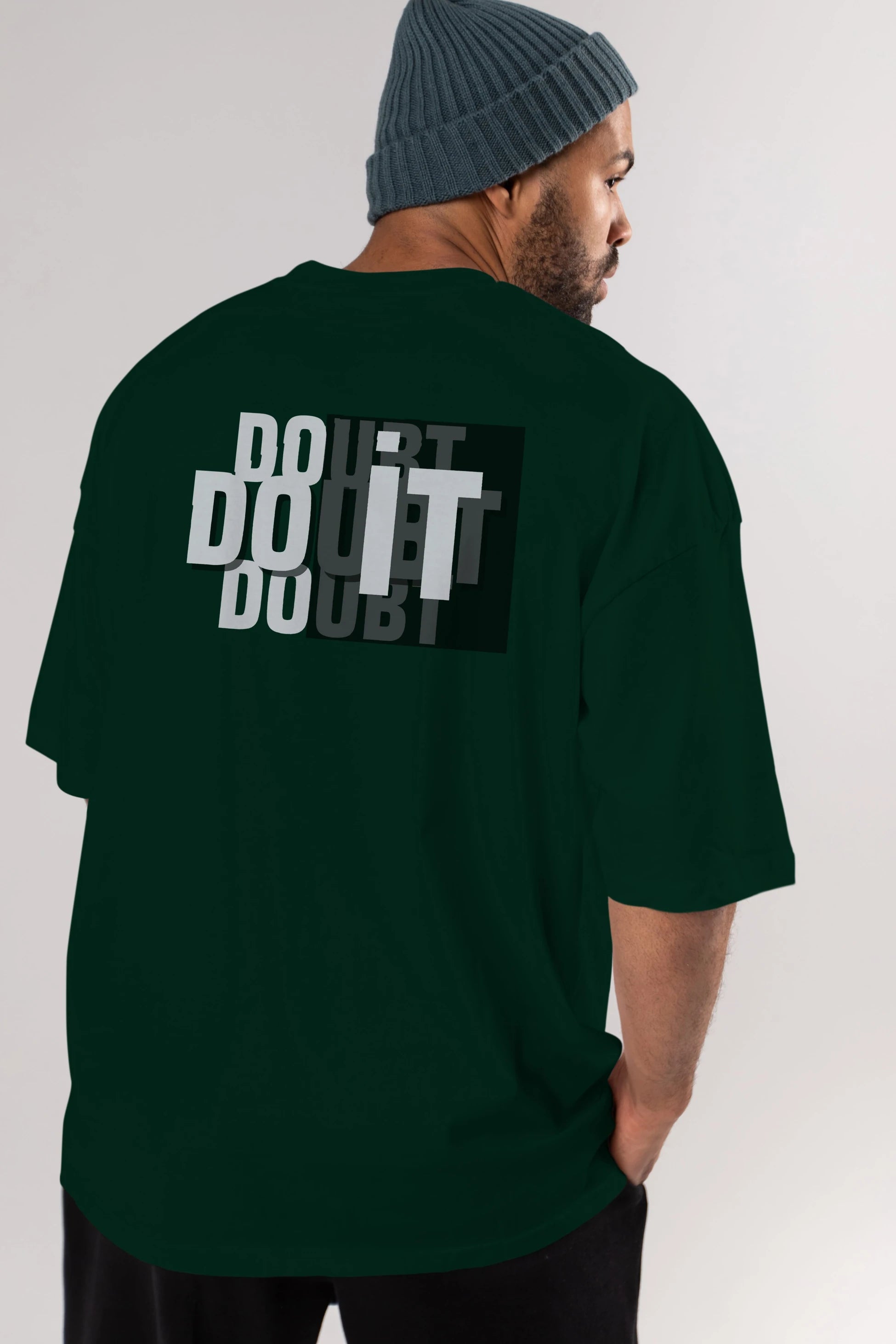 Do it Yazılı Arka Baskılı Oversize t-shirt Erkek Kadın Unisex