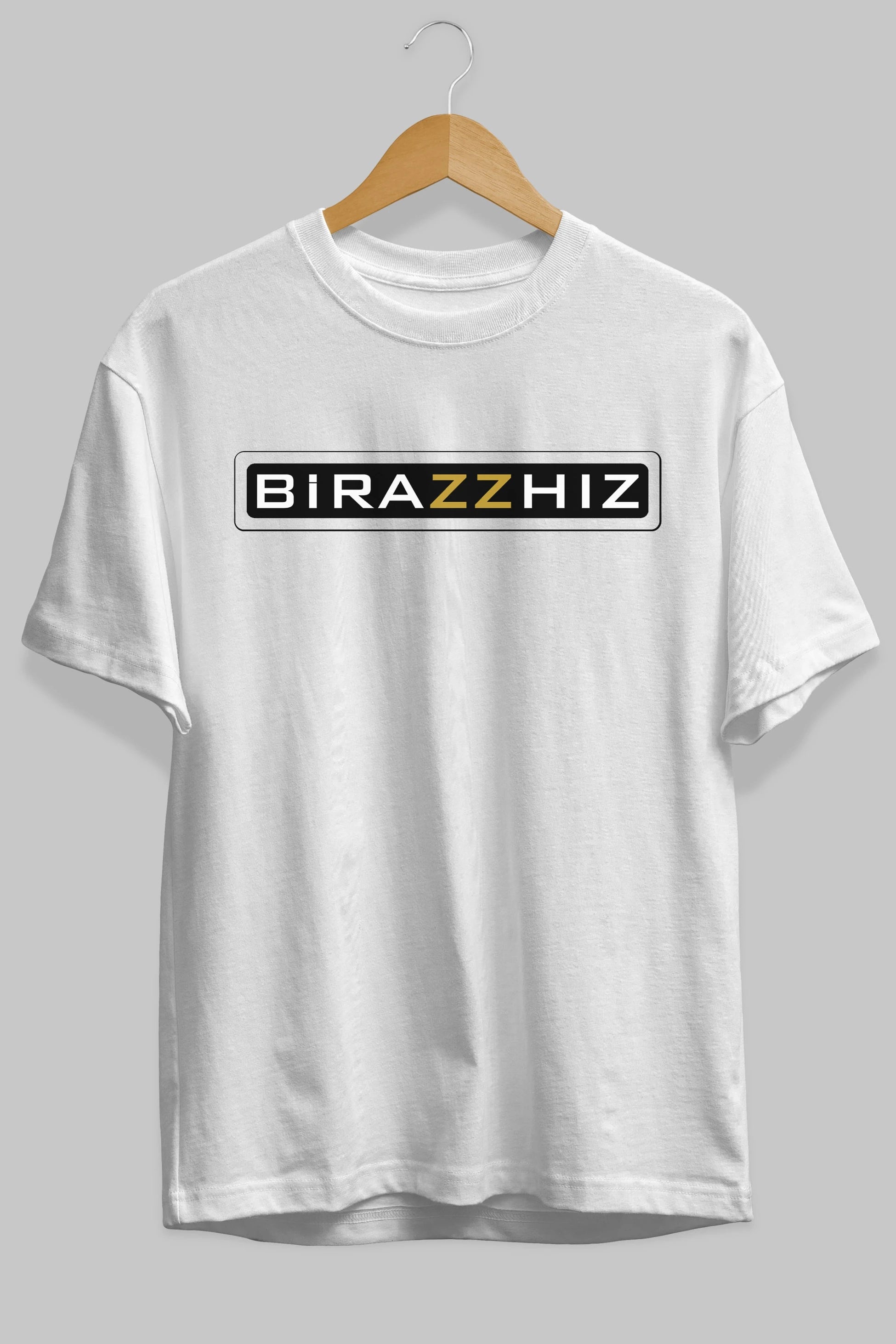 Birazzhız Ön Baskılı Oversize t-shirt %100 pamuk Erkek Kadın Unisex