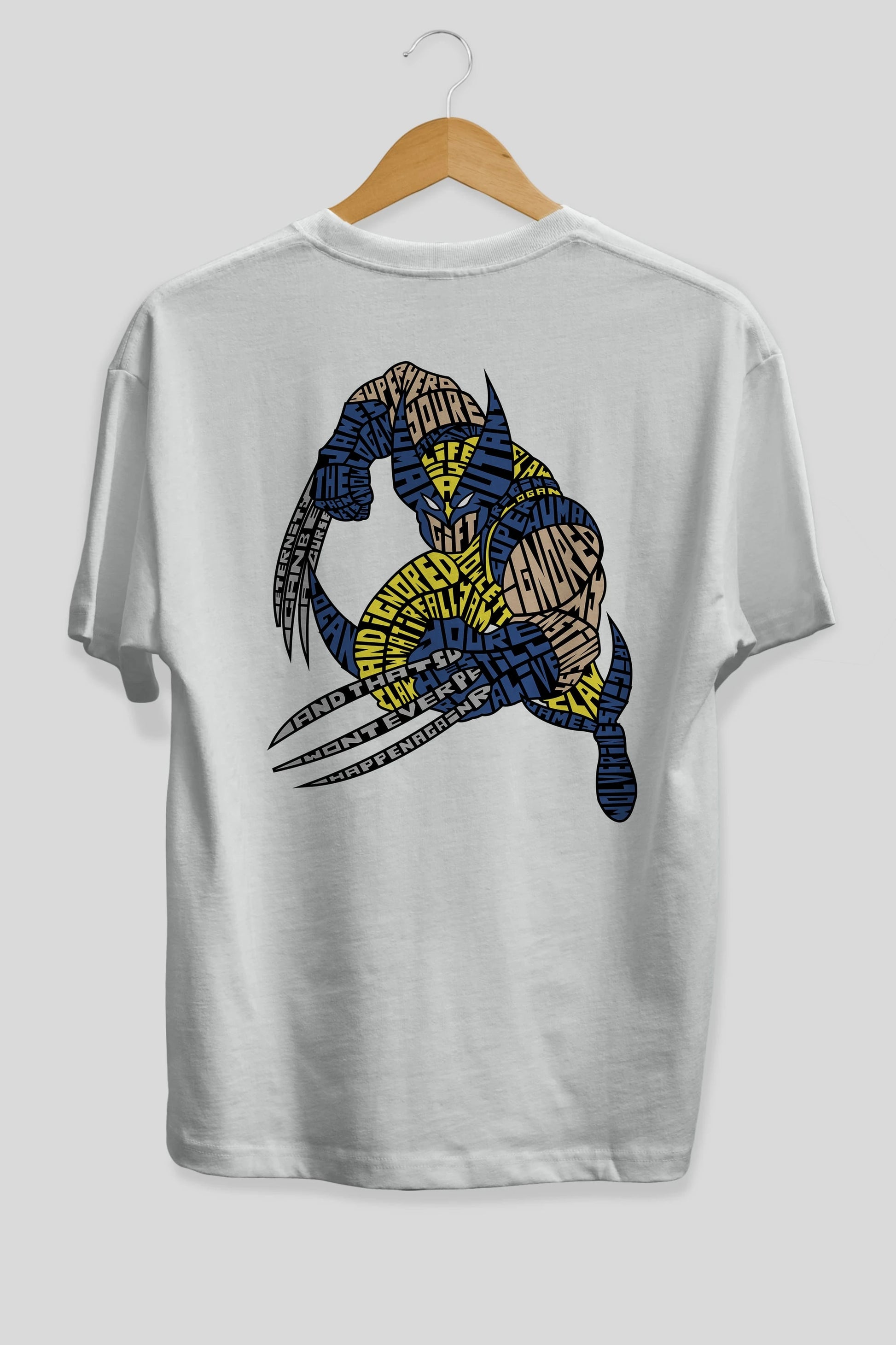 Logan Arka Baskılı Oversize t-shirt %100 pamuk Erkek Kadın Unisex