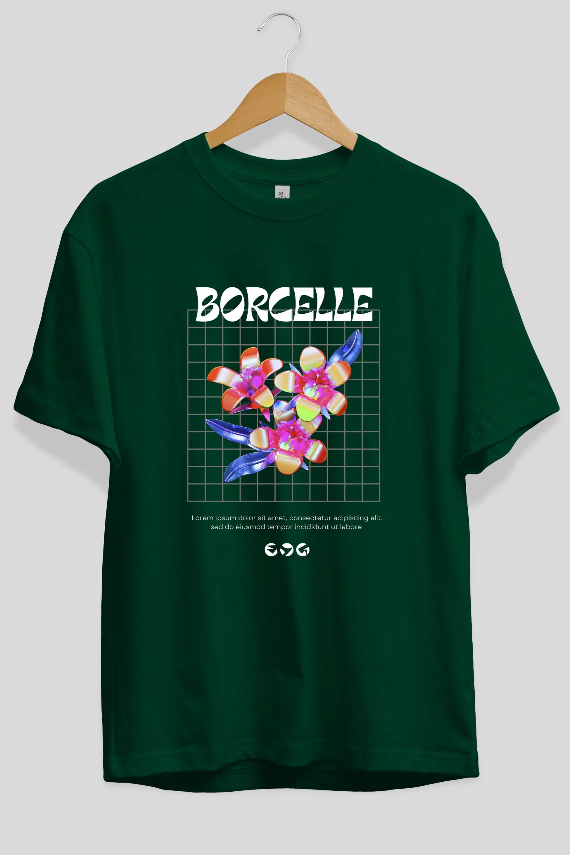 Borcelle Streetwear Ön Baskılı Oversize t-shirt Erkek Kadın Unisex