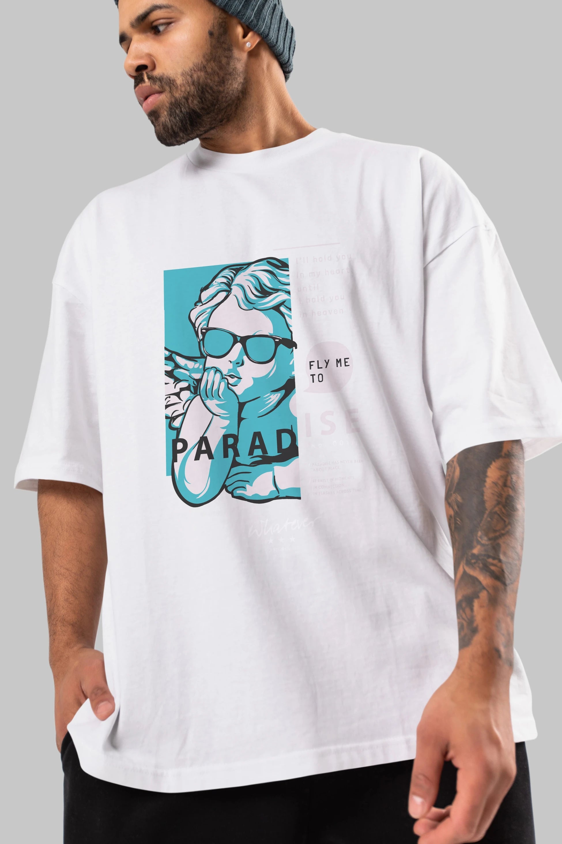 Paradise Fly to Me Ön Baskılı Oversize t-shirt Erkek Kadın Unisex