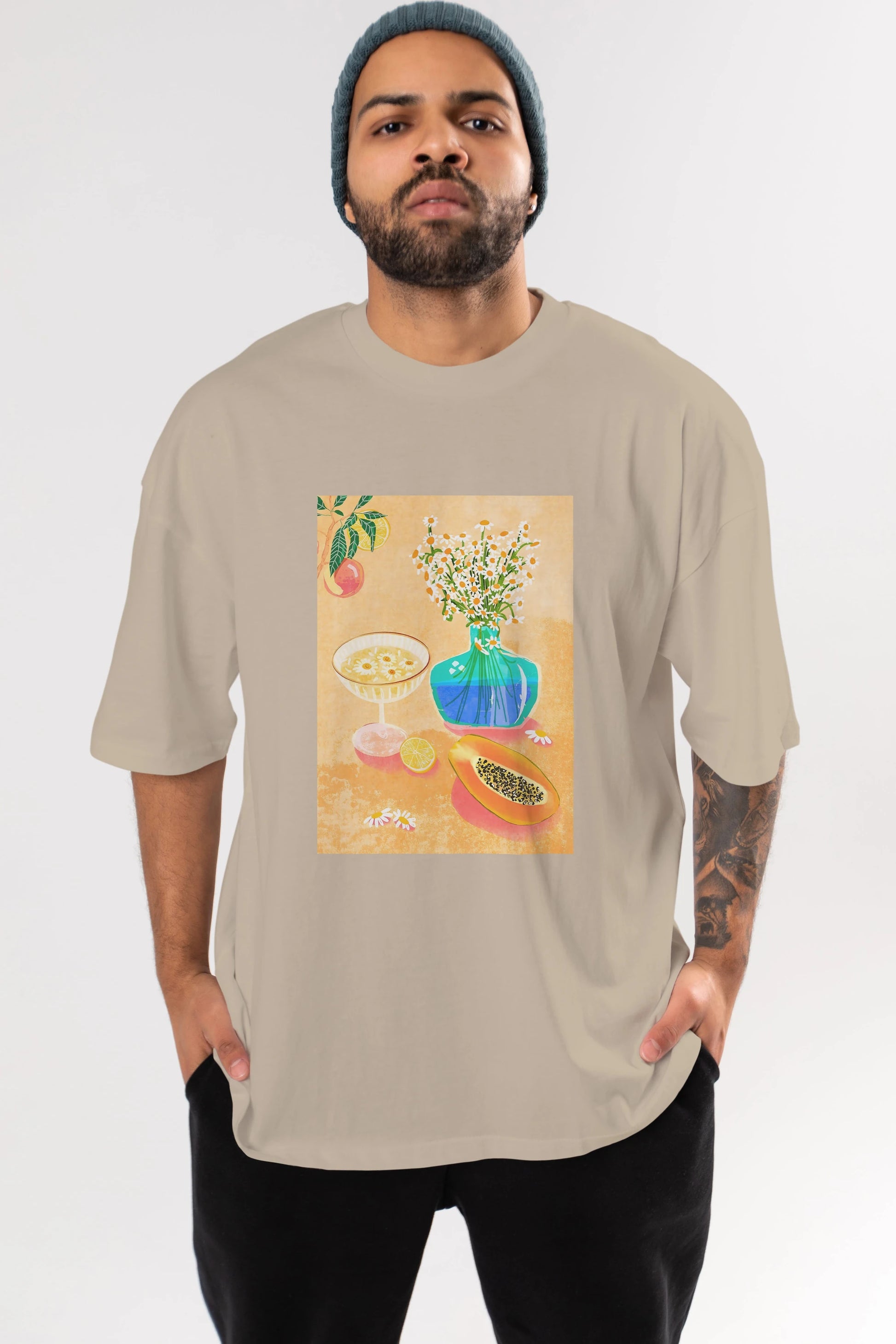 Cheers 2 Ön Baskılı Oversize t-shirt Erkek Kadın Unisex %100 Pamuk Bisiklet Yaka tişort