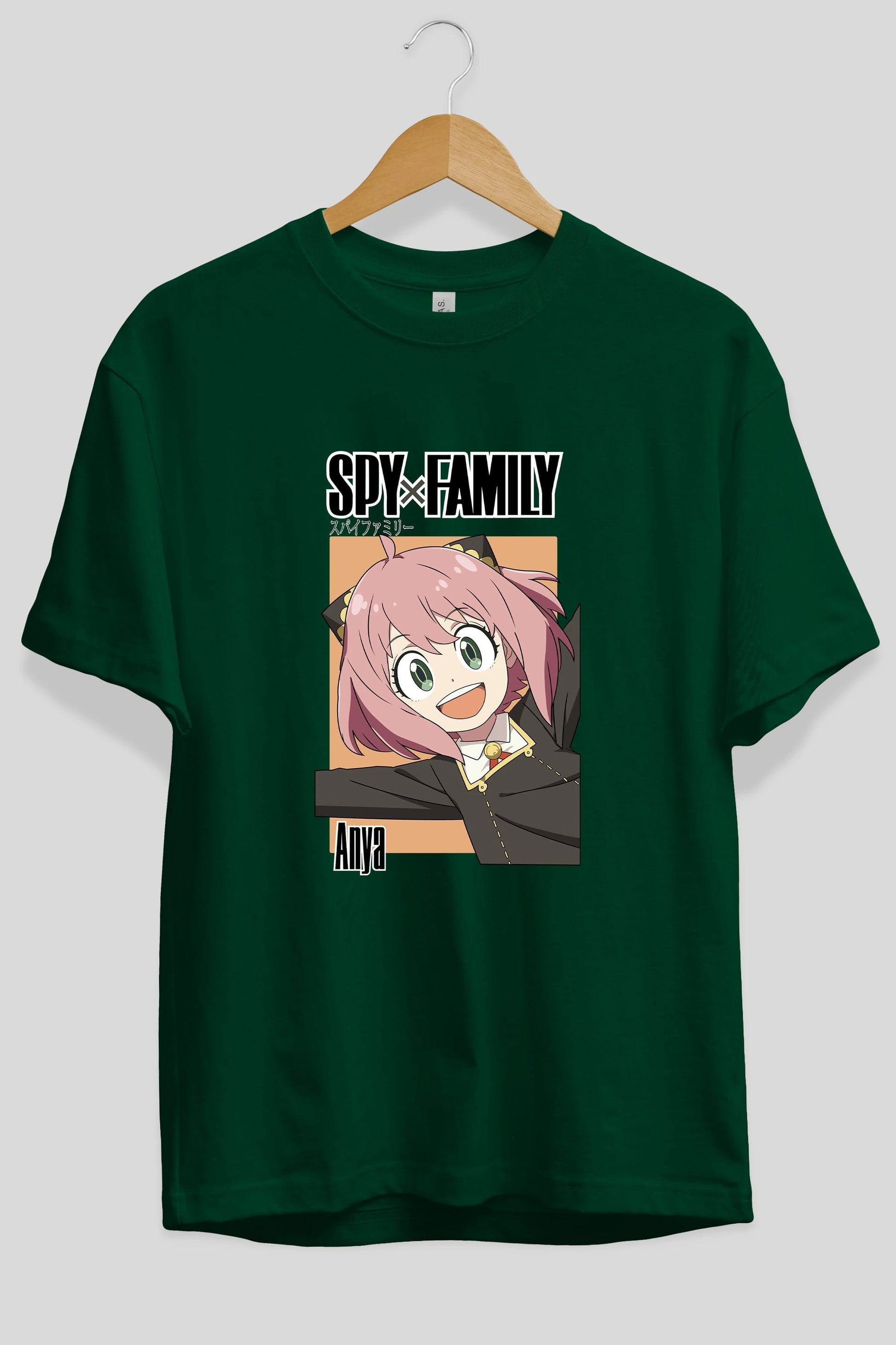 SPY X FAMILY Anya Anime Ön Baskılı Oversize t-shirt %100 pamuk Erkek Kadın Unisex