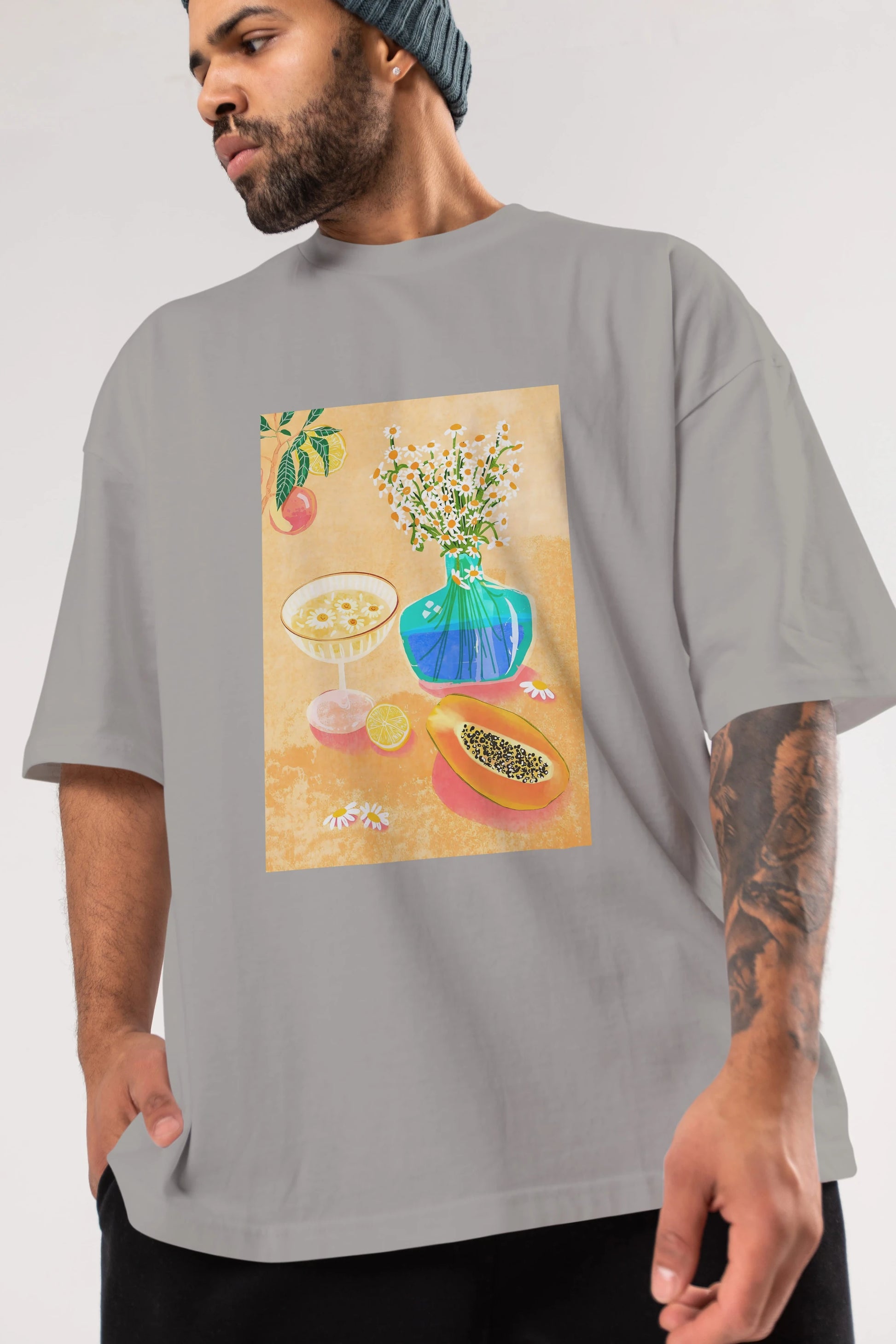 Cheers 2 Ön Baskılı Oversize t-shirt Erkek Kadın Unisex %100 Pamuk Bisiklet Yaka tişort