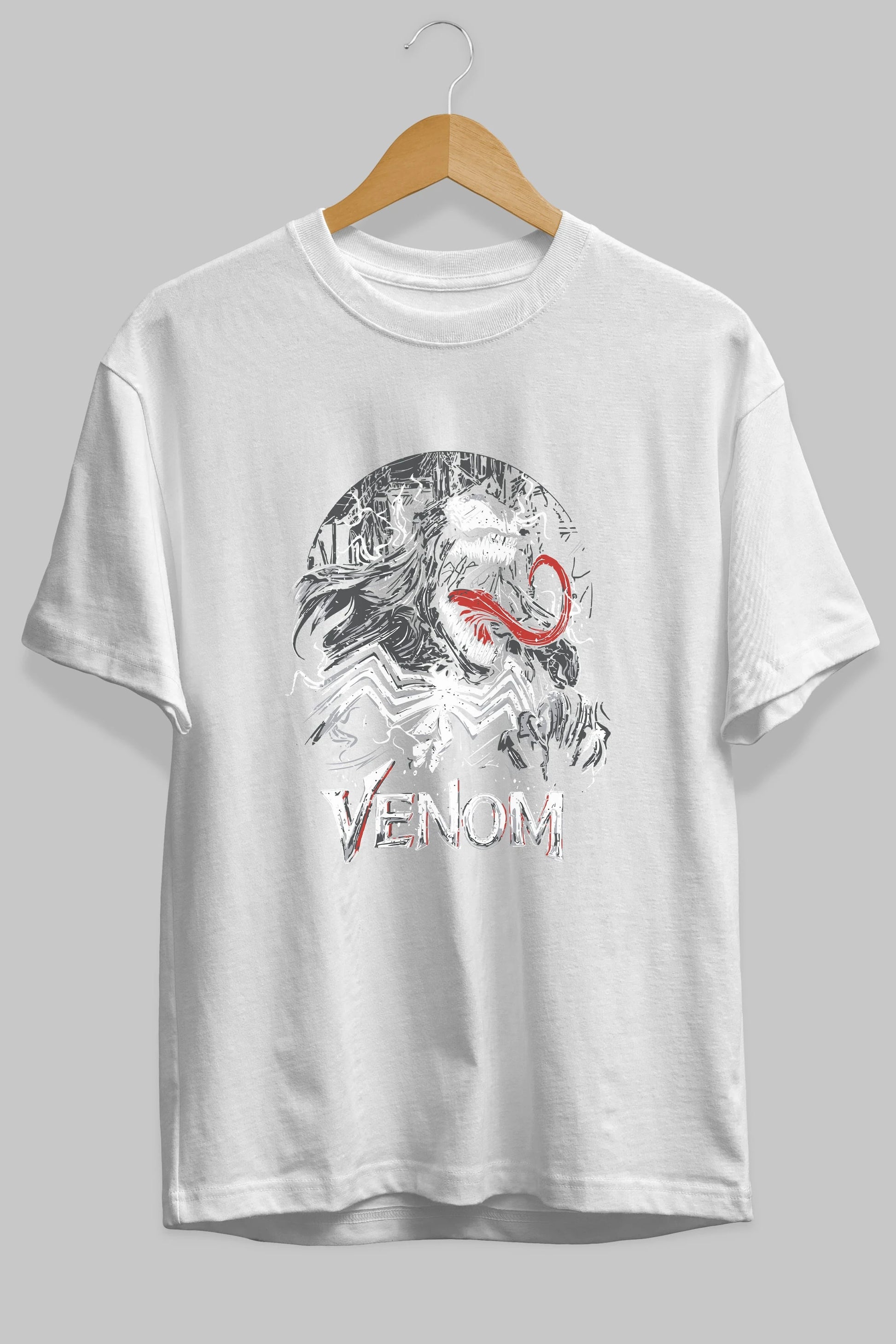 Venom (13) Ön Baskılı Oversize t-shirt Erkek Kadın Unisex %100 Pamuk Bisiklet Yaka tişort