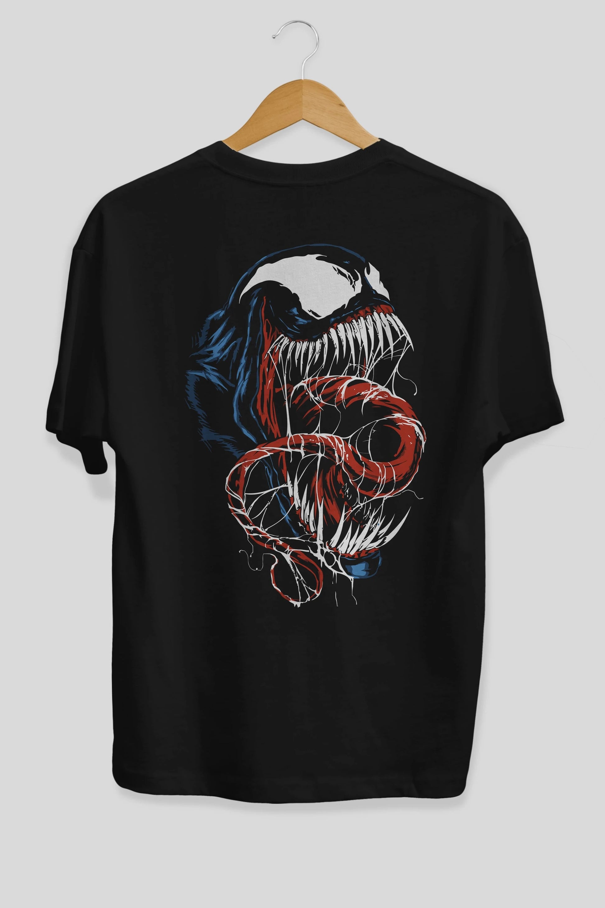 Venom (10) Arka Baskılı Oversize t-shirt Erkek Kadın Unisex %100 Pamuk Bisiklet Yaka tişort