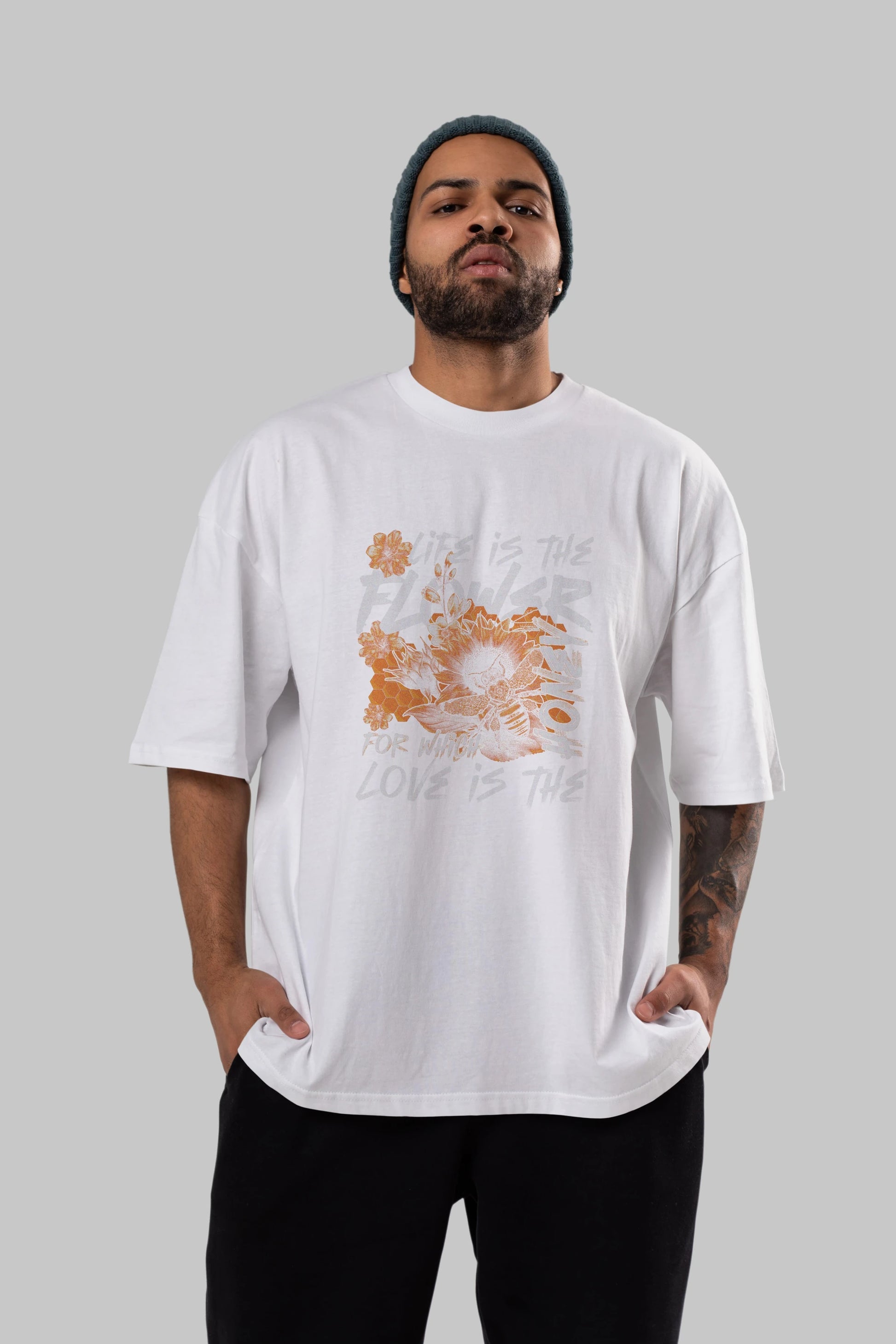 Life is the flower for which love is the honey Ön Baskılı Oversize t-shirt Erkek Kadın Unisex