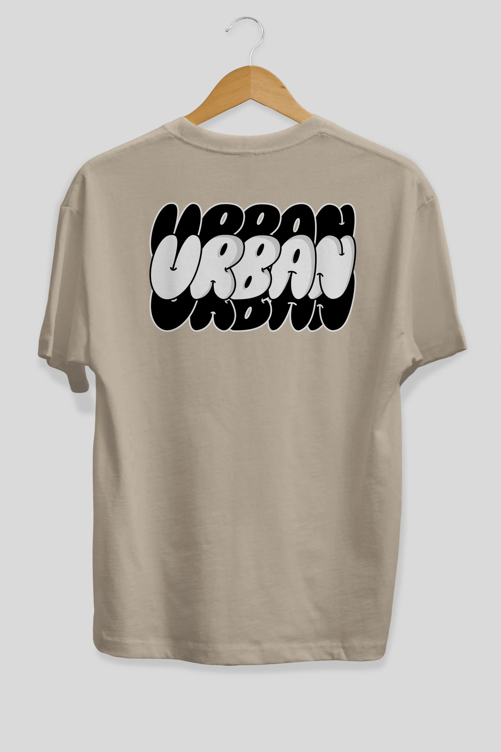 Urban Yazılı Arka Baskılı Oversize t-shirt Erkek Kadın Unisex