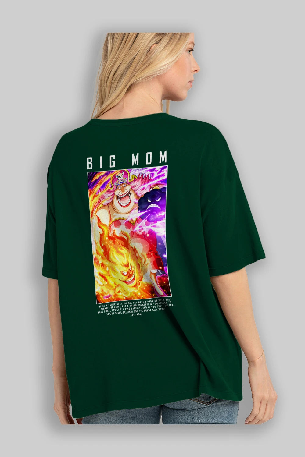 Charlotte Linlin Anime Arka Baskılı Oversize t-shirt Erkek Kadın Unisex %100 pamuk tişort