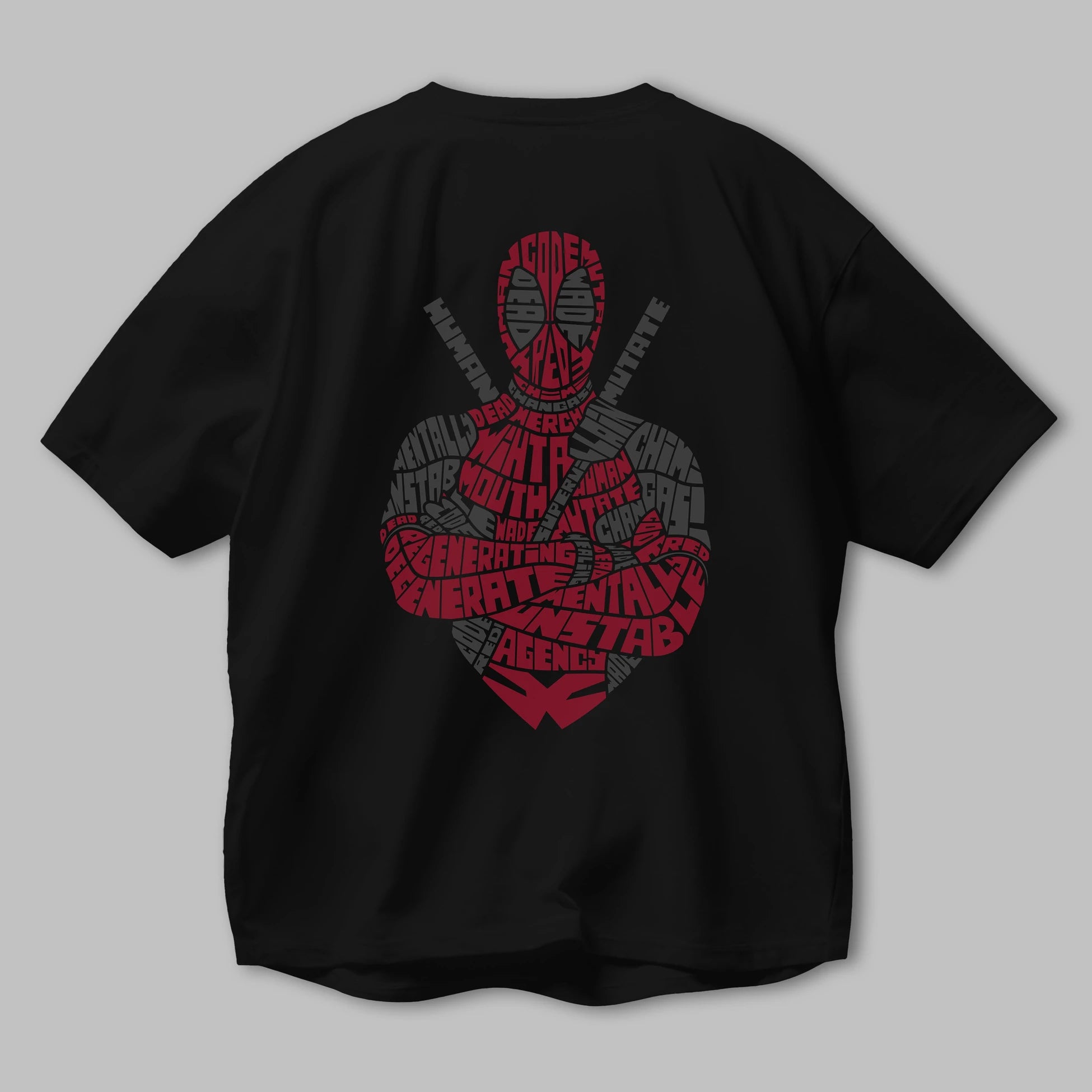 Dead Red Arka Baskılı Oversize t-shirt %100 pamuk Erkek Kadın Unisex