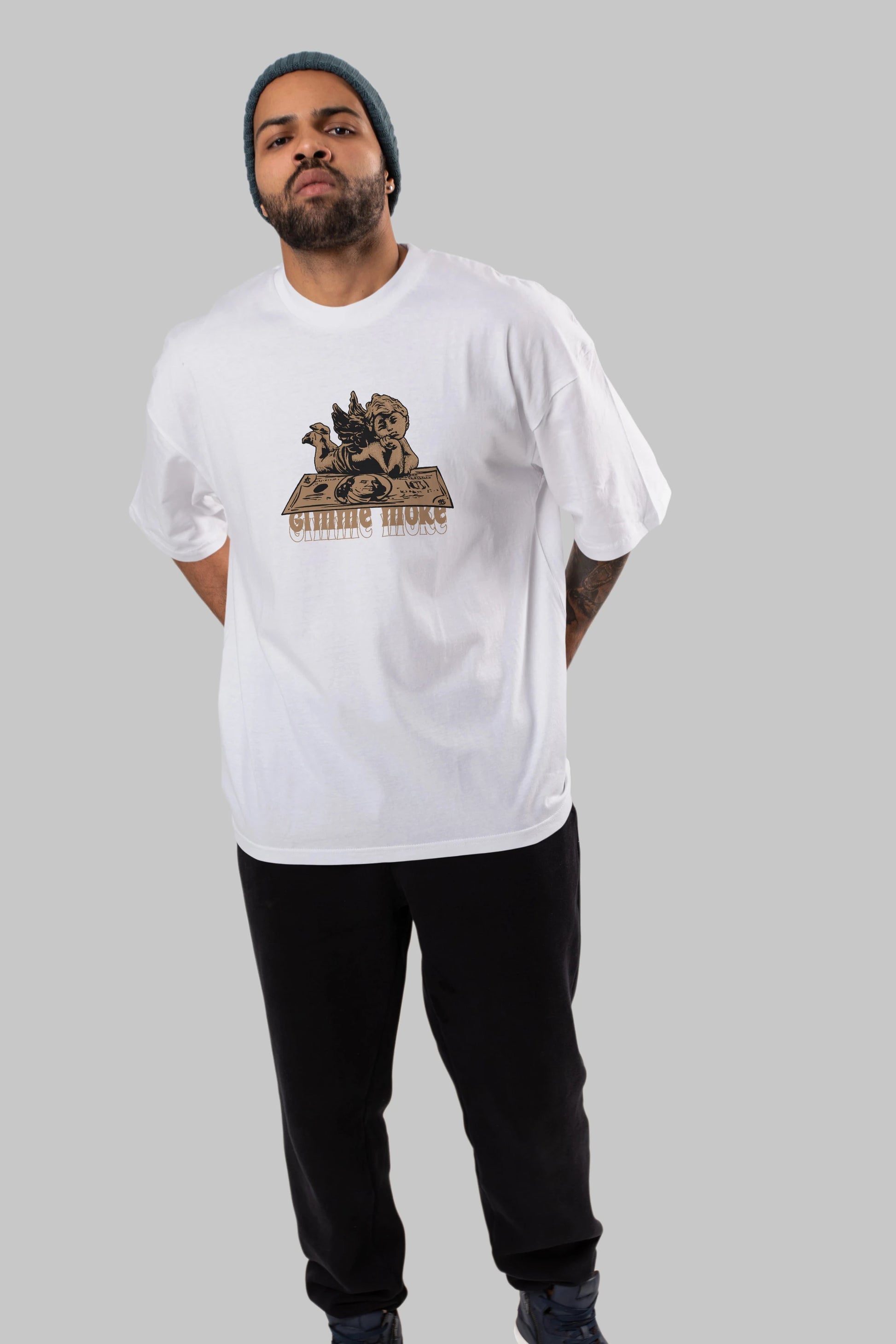 Gimme More Ön Baskılı Oversize t-shirt Erkek Kadın Unisex