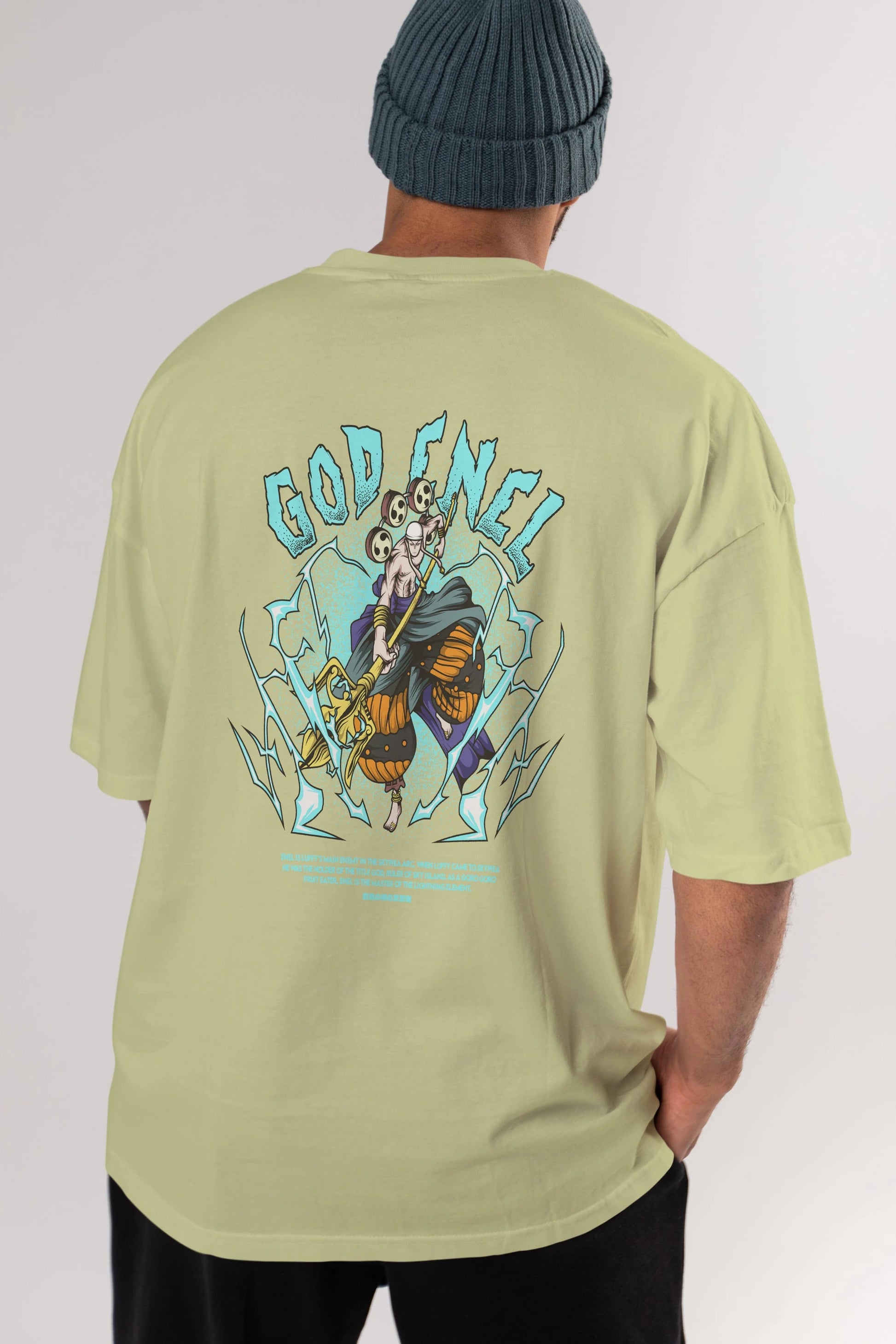 Eneru Anime Arka Baskılı Oversize t-shirt Erkek Kadın Unisex
