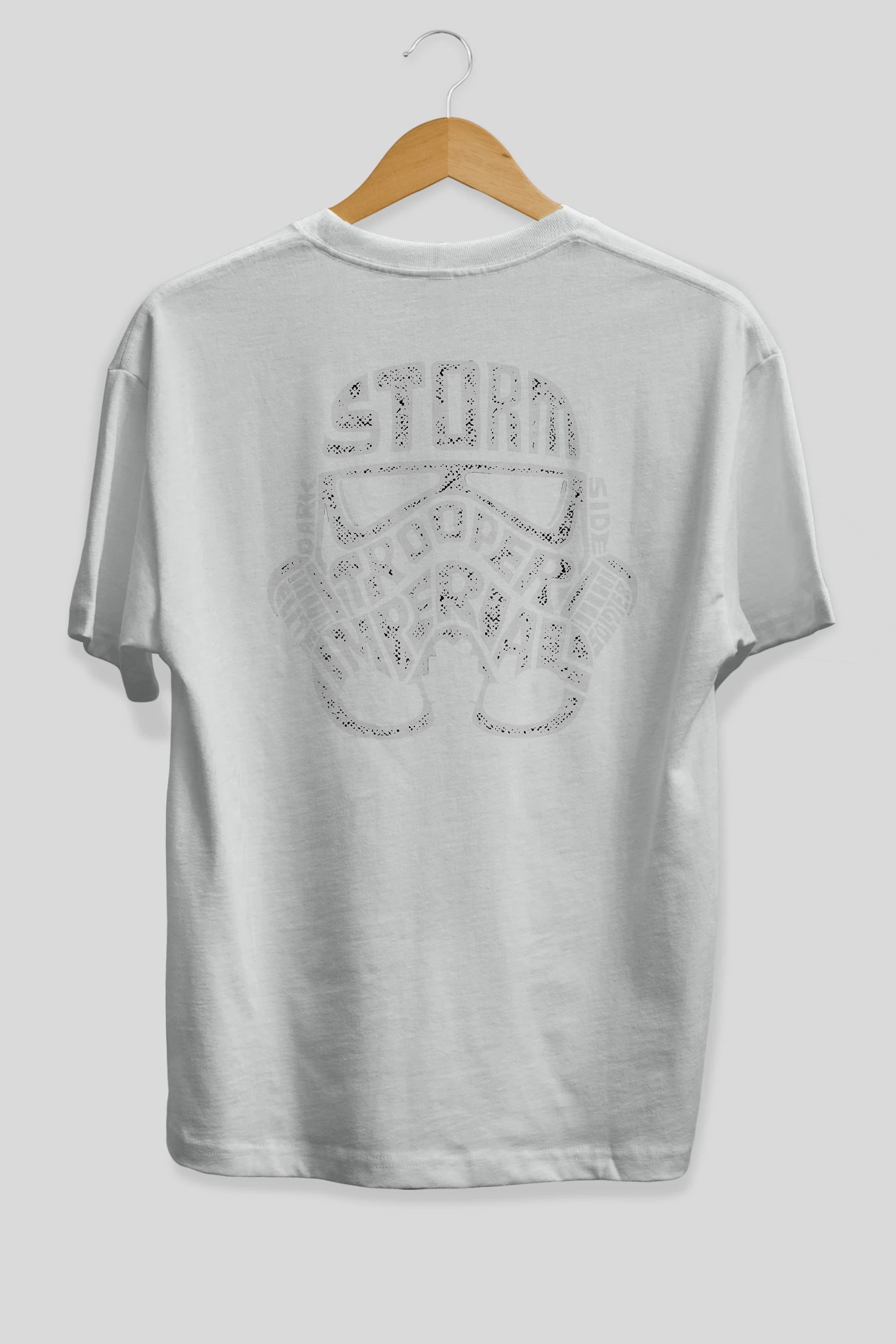 Storm Trooper Arka Baskılı Oversize t-shirt %100 pamuk Erkek Kadın Unisex