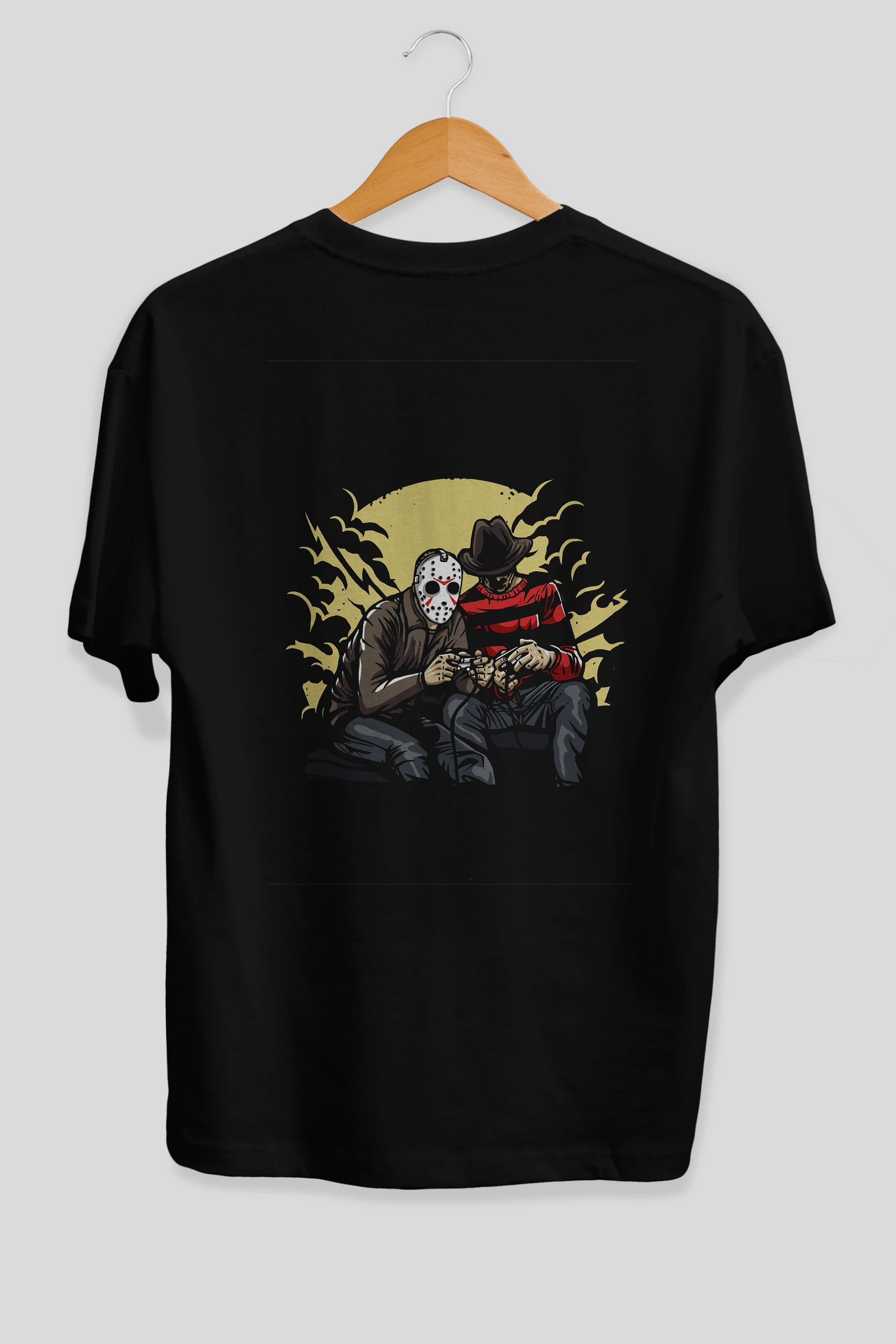 Dark Gamers Arka Baskılı Oversize t-shirt Erkek Kadın Unisex %100 Pamuk