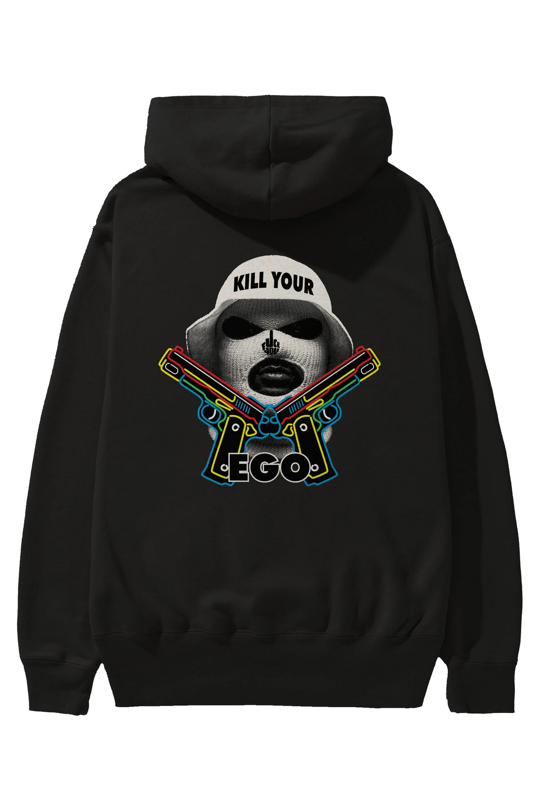 Kill Your Ego Arka Baskılı Hoodie Oversize Kapüşonlu Sweatshirt Erkek Kadın Unisex