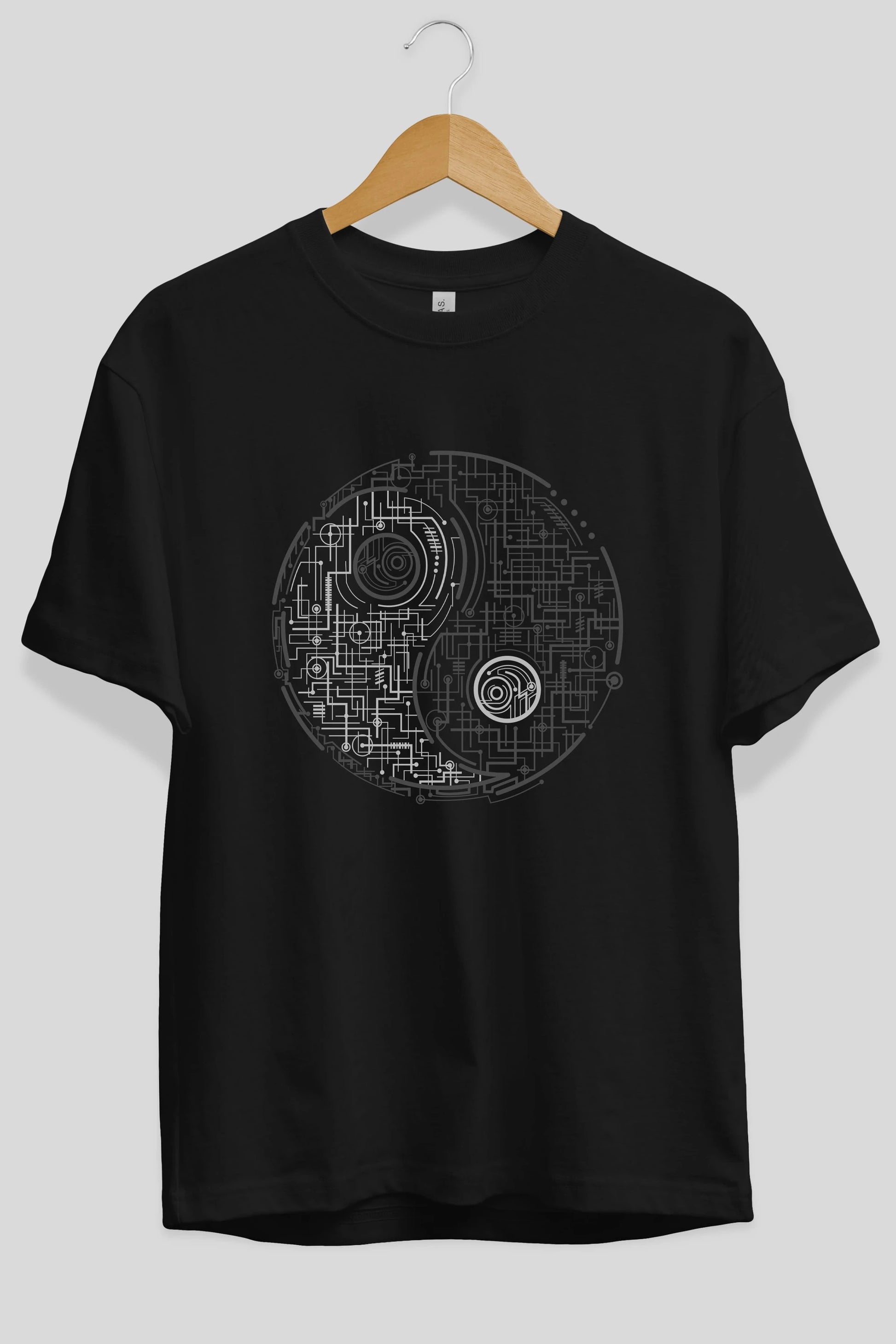Electric Balance Ön Baskılı Oversize t-shirt %100 pamuk Erkek Kadın Unisex