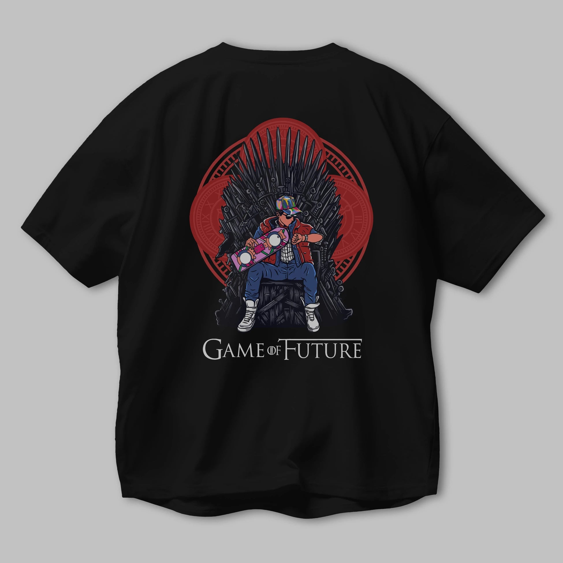 Game Of Future Arka Baskılı Oversize t-shirt Erkek Kadın Unisex %100 Pamuk