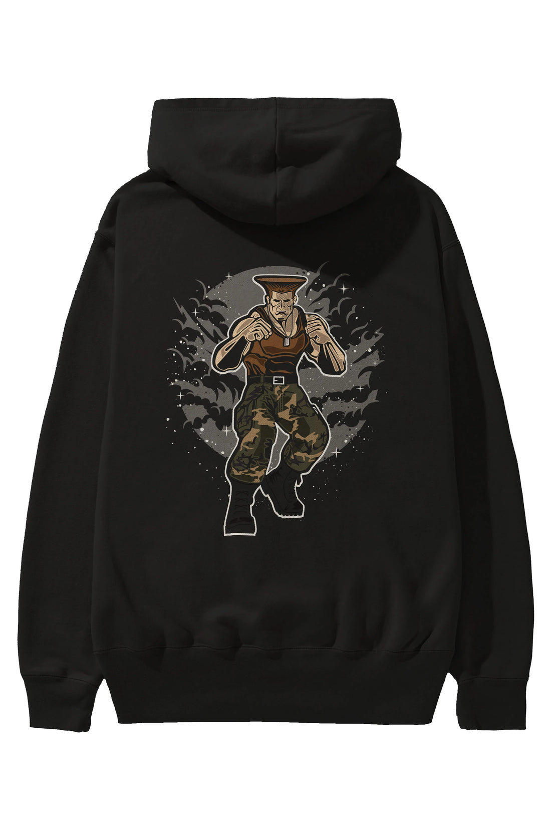 Guile Arka Baskılı Hoodie Oversize Kapüşonlu Sweatshirt Erkek Kadın Unisex