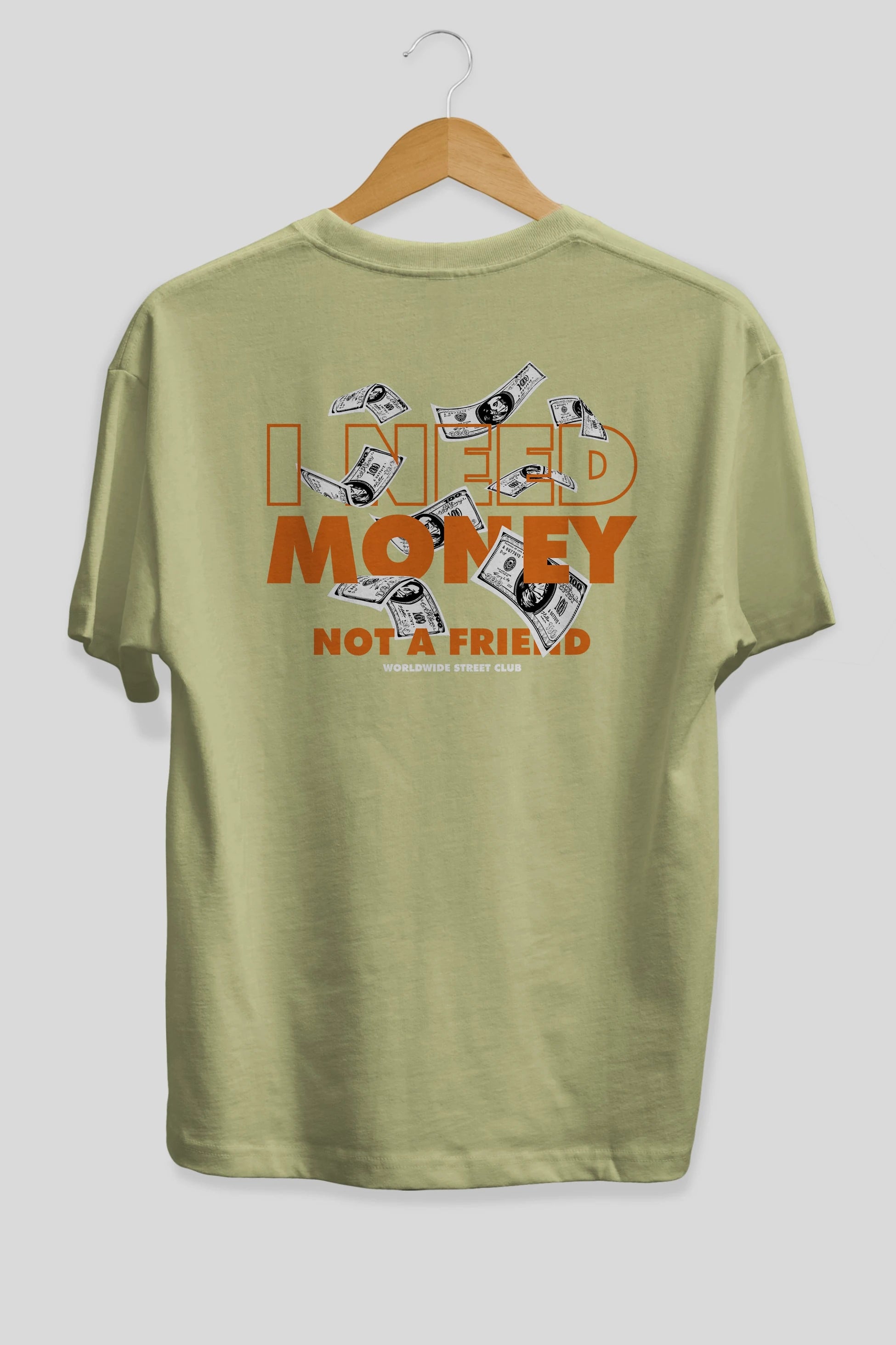 I Need Money Arka Baskılı Oversize t-shirt Erkek Kadın Unisex