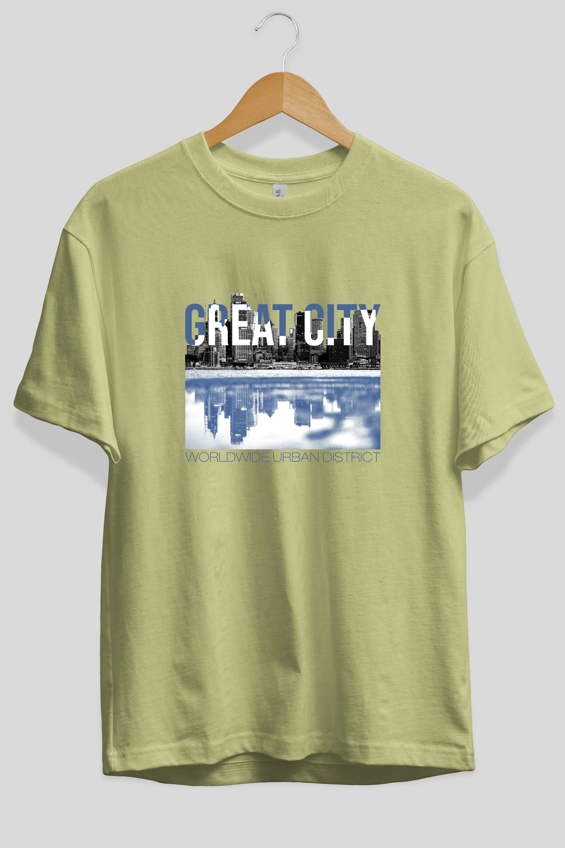 Great City Ön Baskılı Oversize t-shirt Erkek Kadın Unisex
