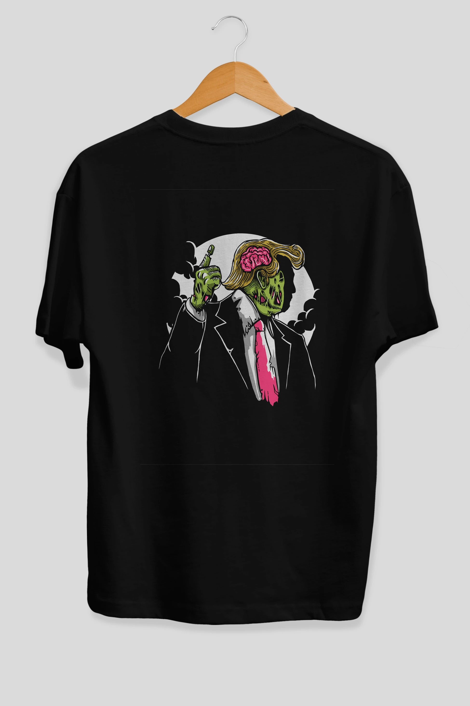 Make Zombie Great Again Arka Baskılı Oversize t-shirt Erkek Kadın Unisex %100 Pamuk