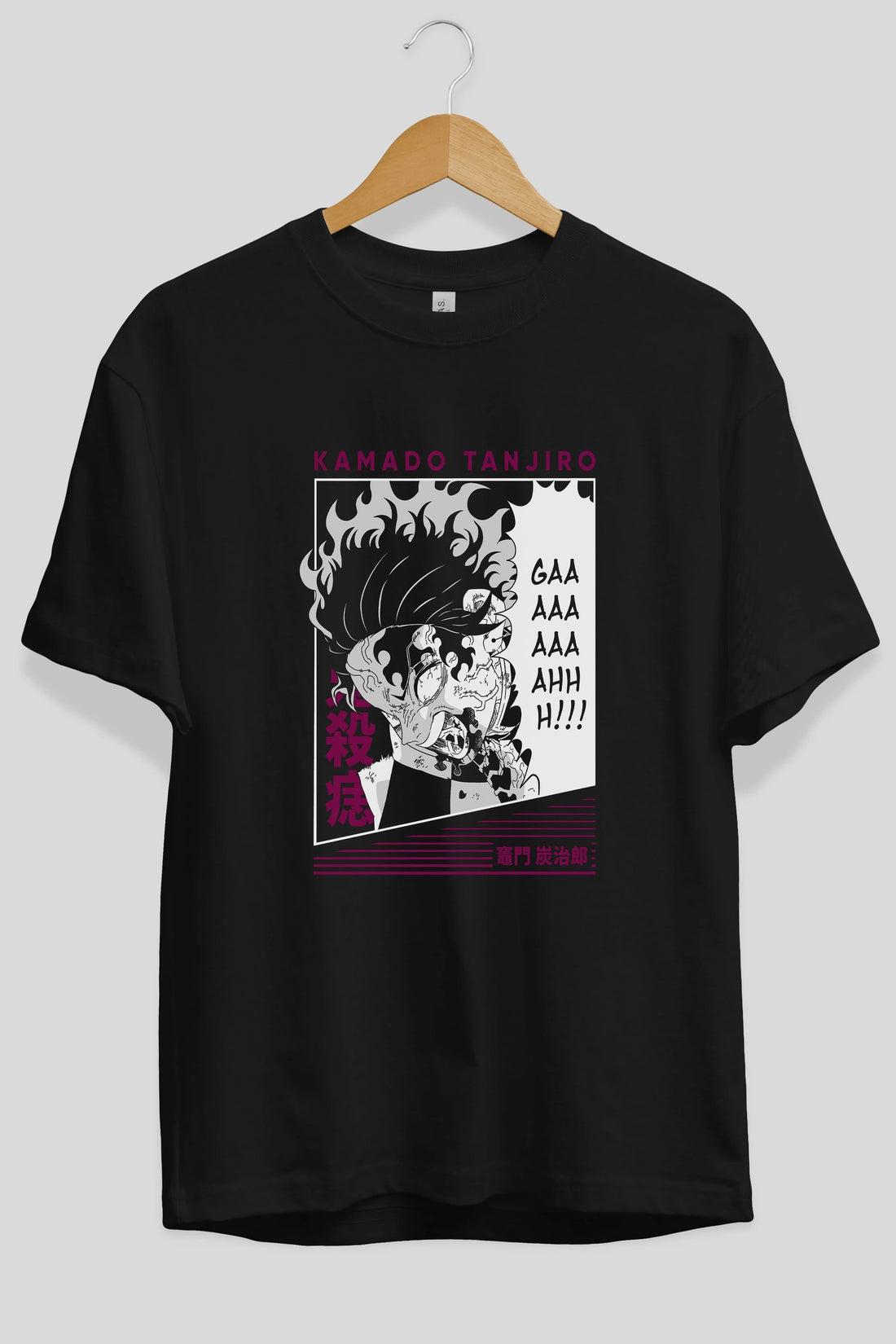 TANJIRO KAMADO 3 Anime Ön Baskılı Oversize t-shirt %100 pamuk Erkek Kadın Unisex