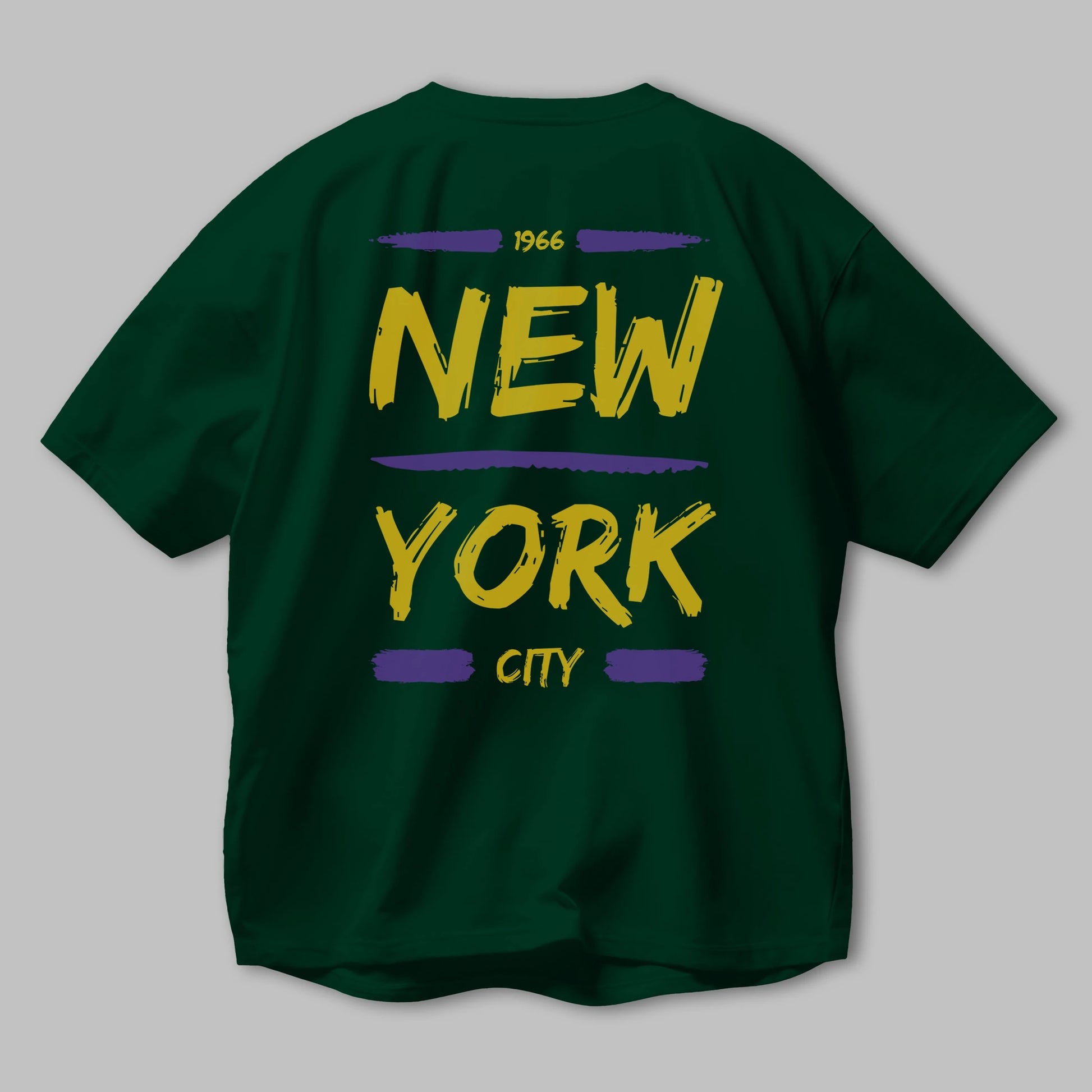 New York City 2 Arka Baskılı Oversize t-shirt Erkek Kadın Unisex