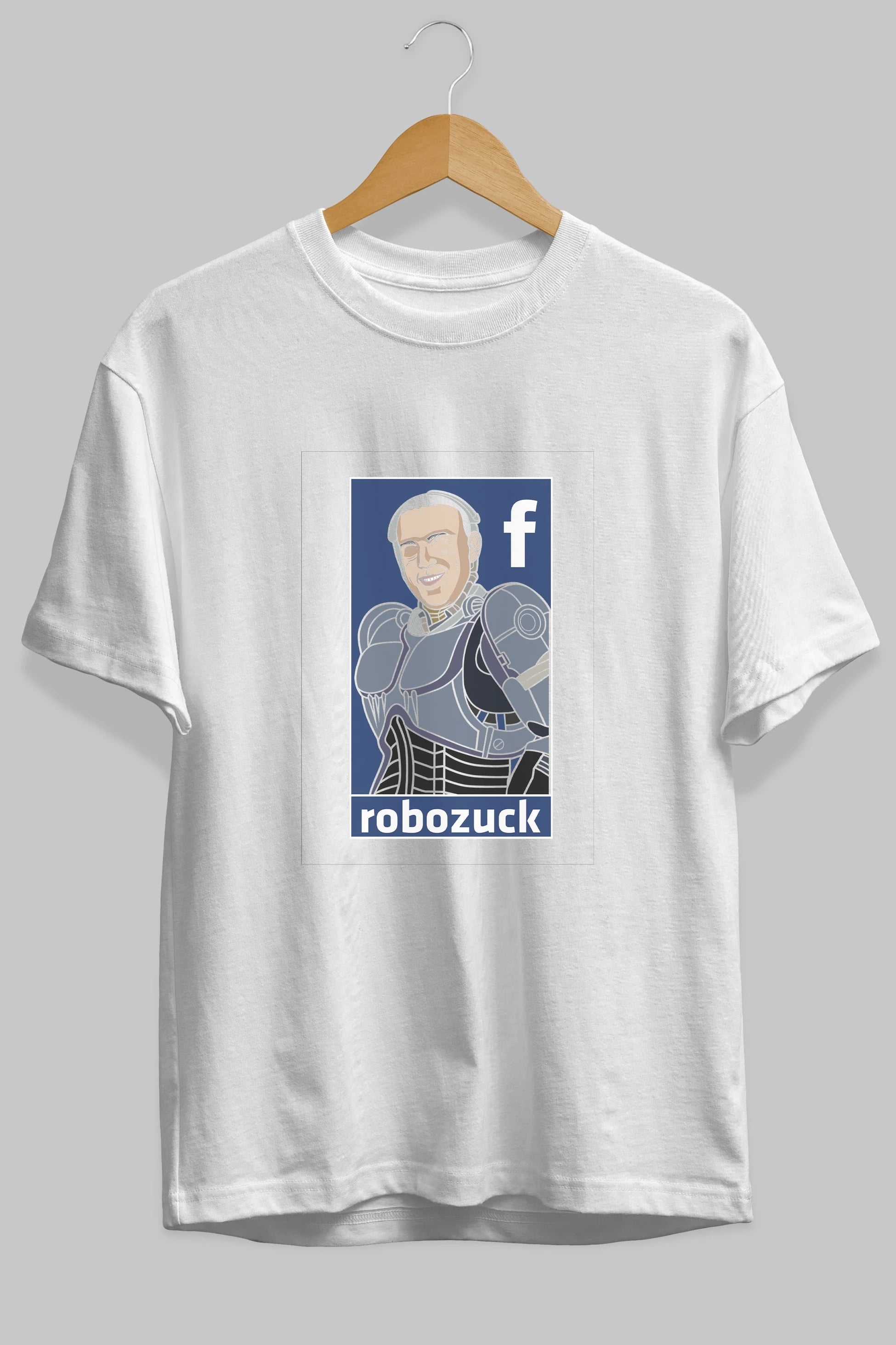 Robozuck Ön Baskılı Oversize t-shirt Erkek Kadın Unisex %100 Pamuk tişort