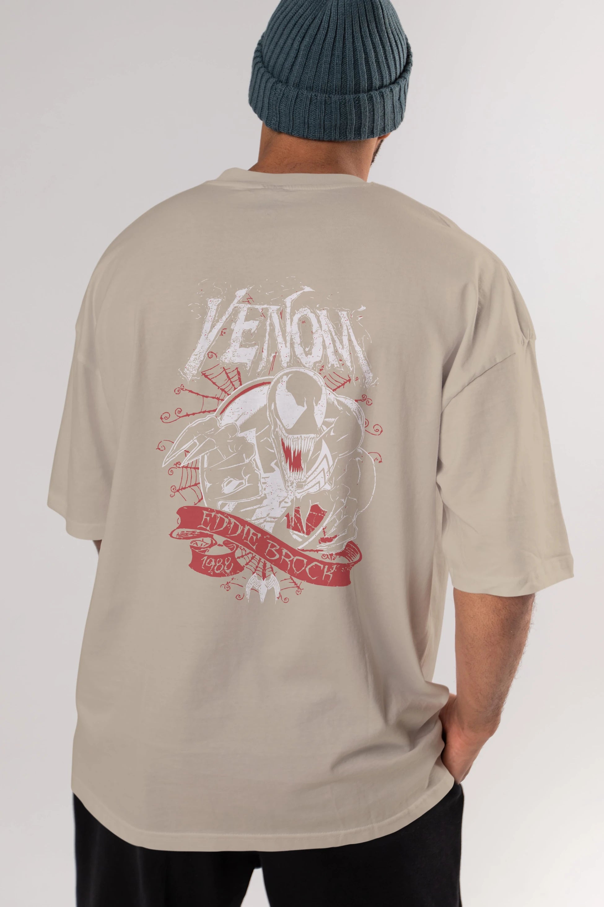 Venom (11) Arka Baskılı Oversize t-shirt Erkek Kadın Unisex %100 Pamuk Bisiklet Yaka tişort