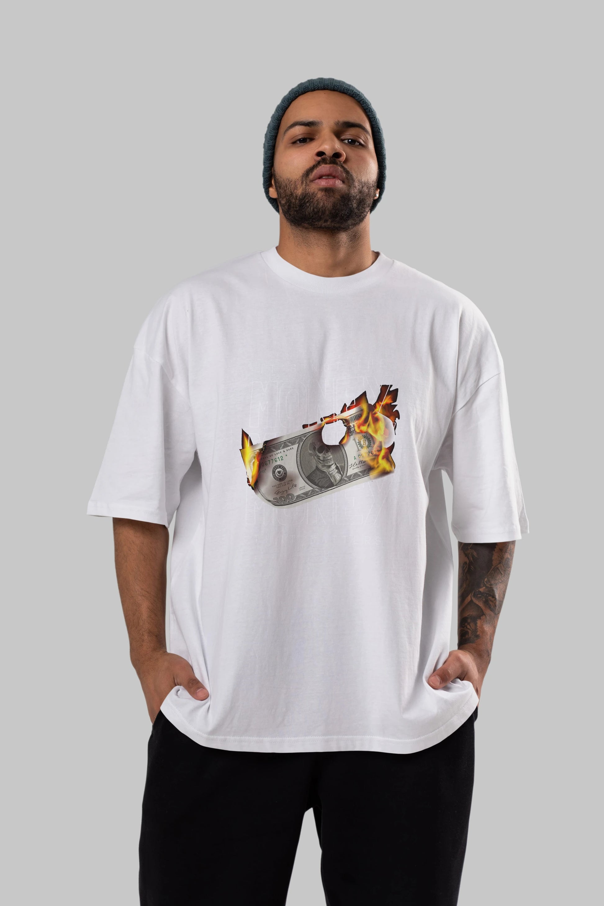 Teddy Bear Its Not The Money Ön Baskılı Oversize t-shirt Erkek Kadın Unisex %100 Pamuk