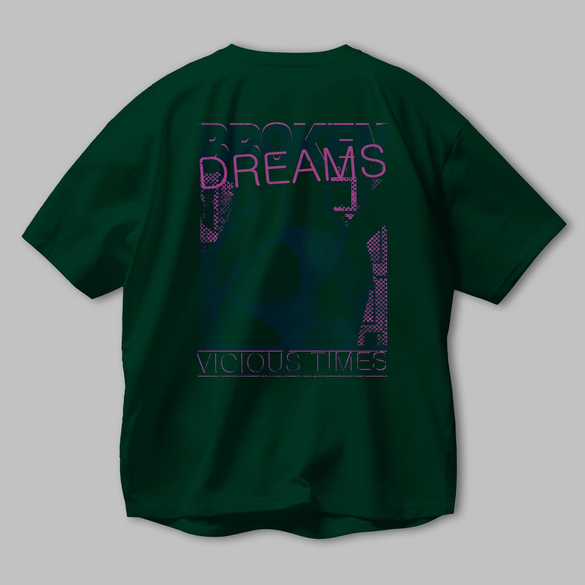 Broken Dreams Arka Baskılı Oversize t-shirt Erkek Kadın Unisex