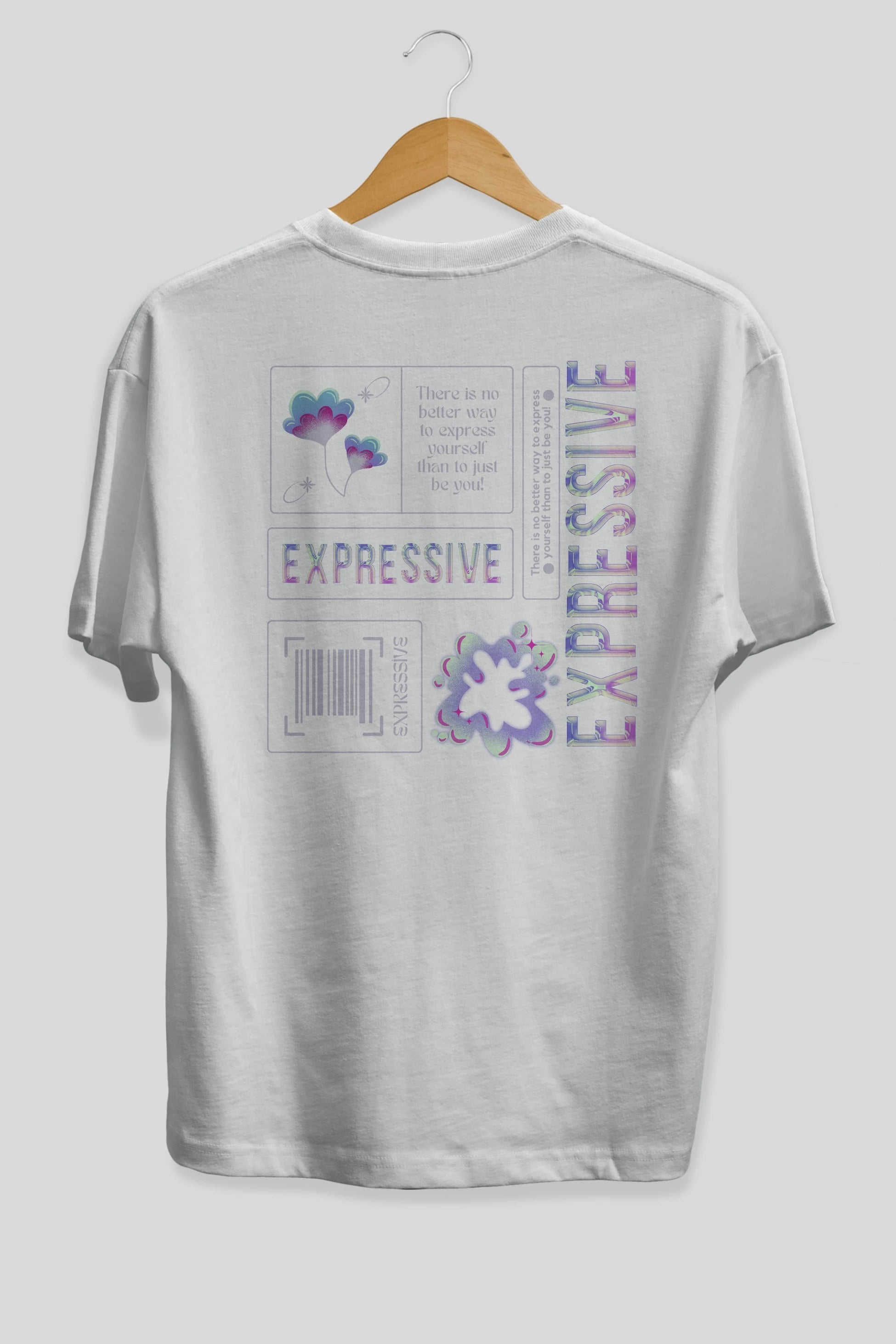 Expressive Streetwear Arka Baskılı Oversize t-shirt Erkek Kadın Unisex