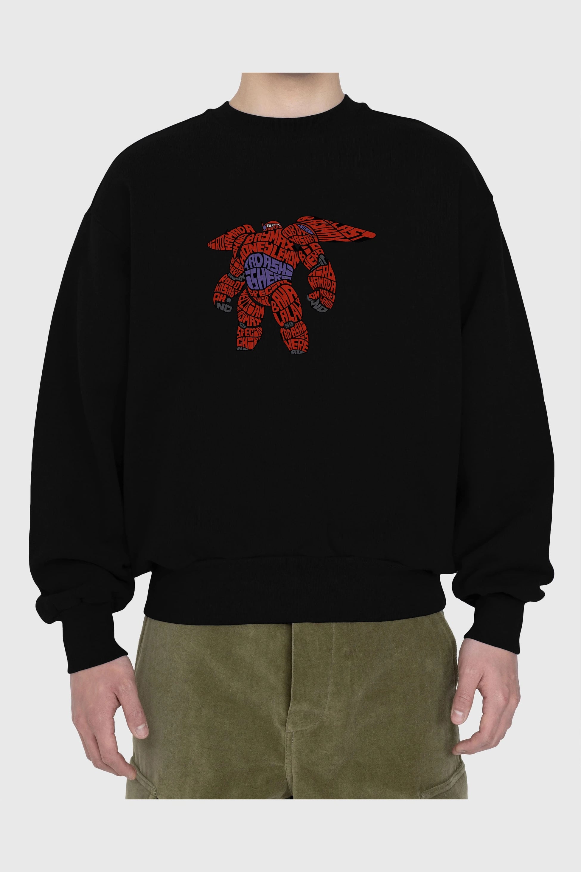 Baymax Ön Baskılı Oversize Sweatshirt Erkek Kadın Unisex